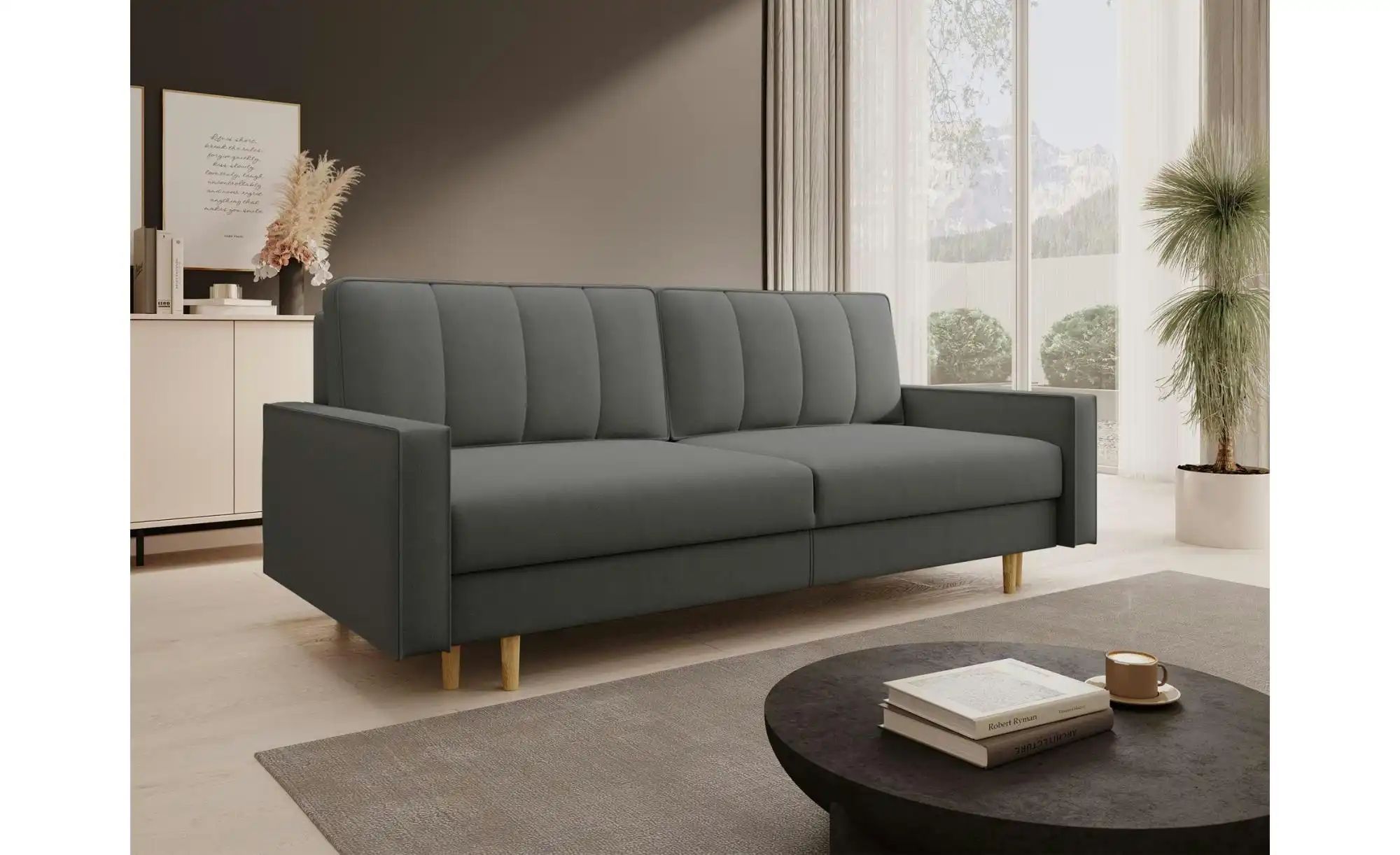 Selsey Schlafsofa Derban   ¦ grau ¦ Maße (cm): B: 215 H: 96 Polstermöbel > günstig online kaufen