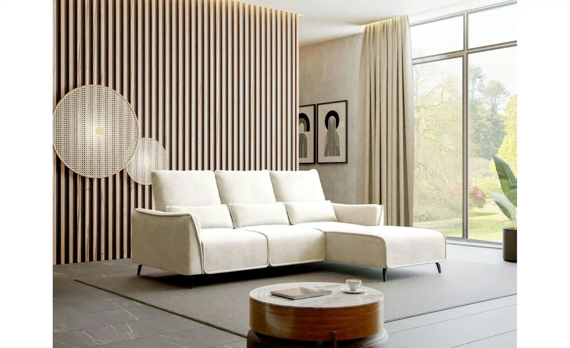 Thumbnail - Selsey Ecksofa Rumbia ¦ creme ¦ Maße (cm): B: 244 H: 94 Polstermöbel > Sofas > 3-Sitzer - Höffner