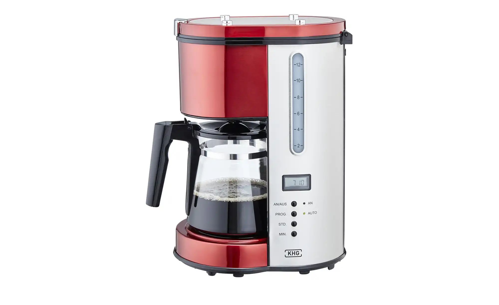 KHG Kaffeeautomat  KA-114 (MRE) ¦ rot ¦ Glas,Metall,Kunststoff ¦ Maße (cm): günstig online kaufen