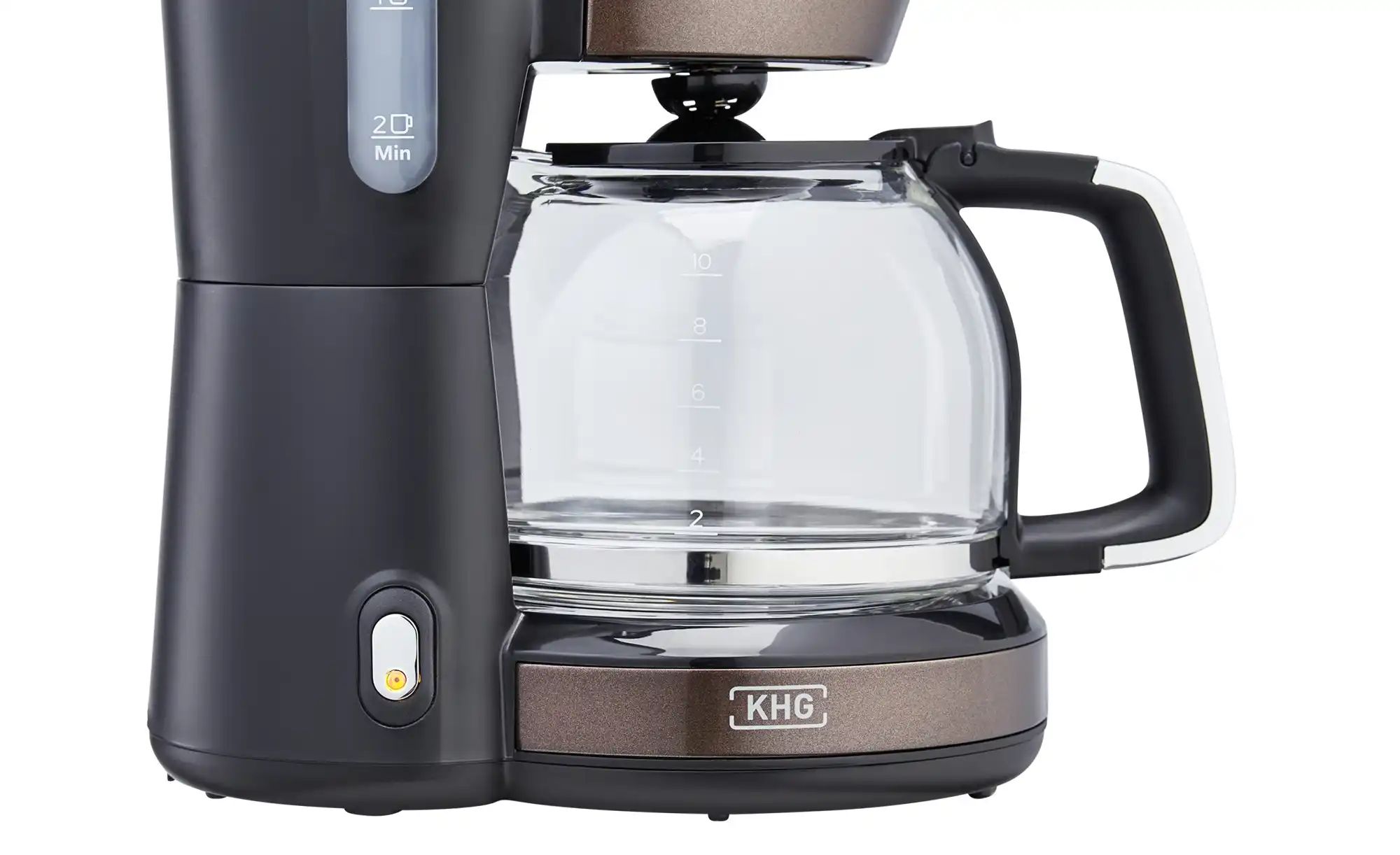 Thumbnail - KHG Kaffeeautomat  KA-123(MMS) ¦ braun ¦ Kunststoff ¦ Maße (cm): B: 16,95 H: 31,7 T: 23.7 Elektrokleingeräte > Kaffee & ...