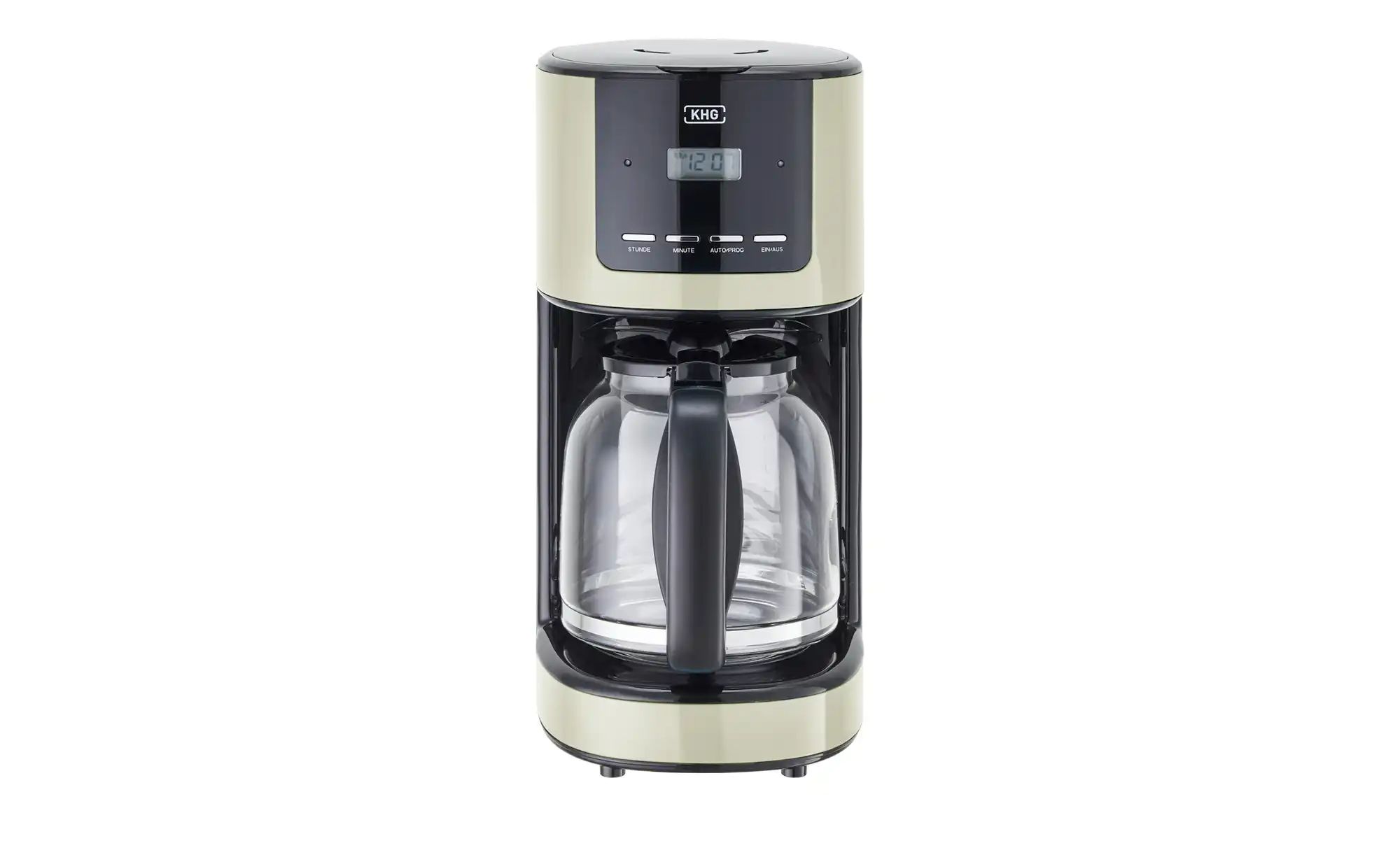 KHG Kaffeeautomat KA-184 (C) ¦ creme ¦ Metall,Glas,Kunststoff ¦ Maße (cm): B: 17,5 H: 36,5 T: 23.5 Elektrokleingeräte > Kaffee & Espressomaschinen - Höffner