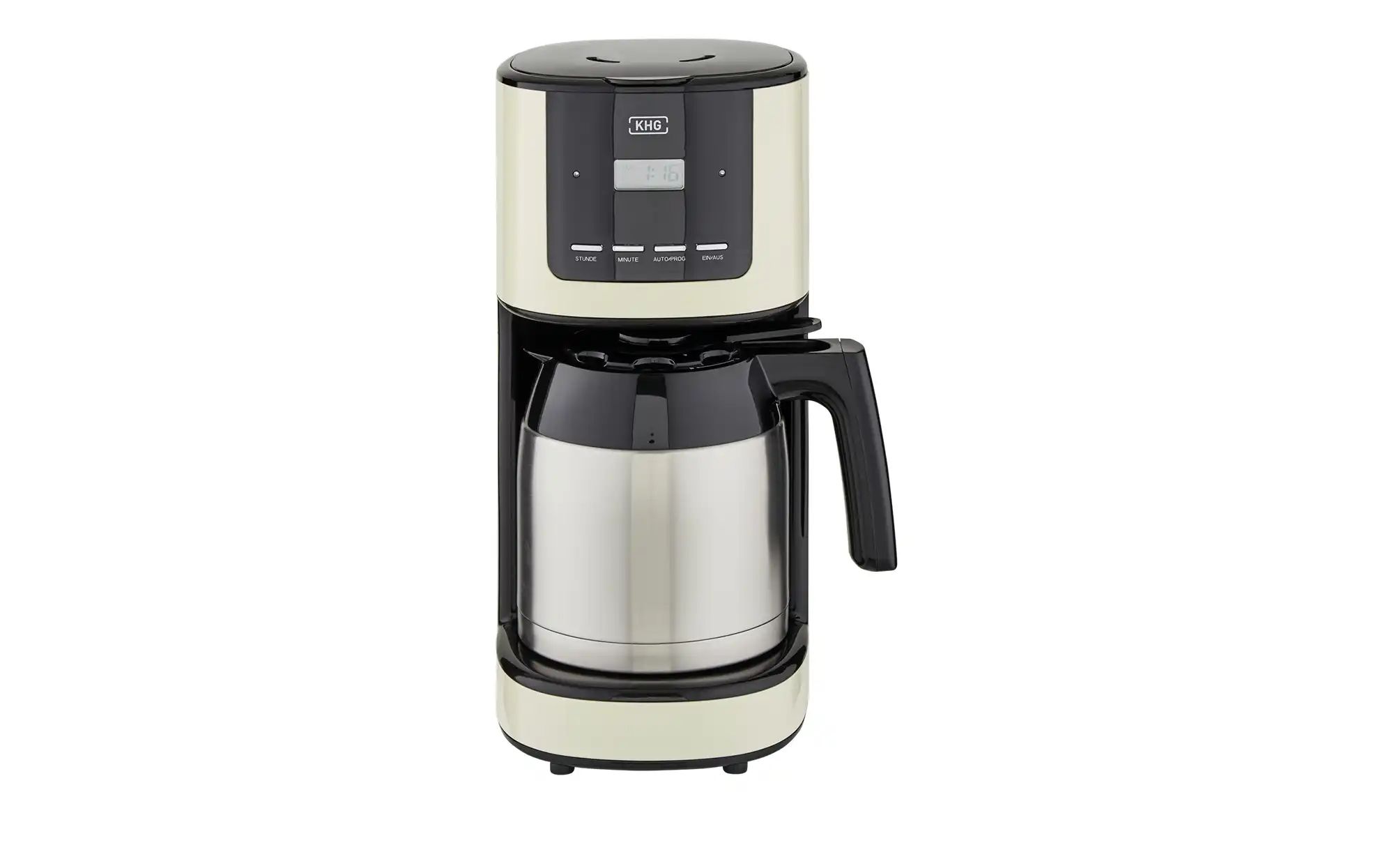 KHG Thermo-Kaffeeautomat TKA-182 (CE) ¦ creme ¦ Edelstahl,Kunststoff,Metall ¦ Maße (cm): B: 17,5 H: 36,5 T: 23.5 Elektrokleingeräte > Kaffee & Espressomaschinen - Höffner