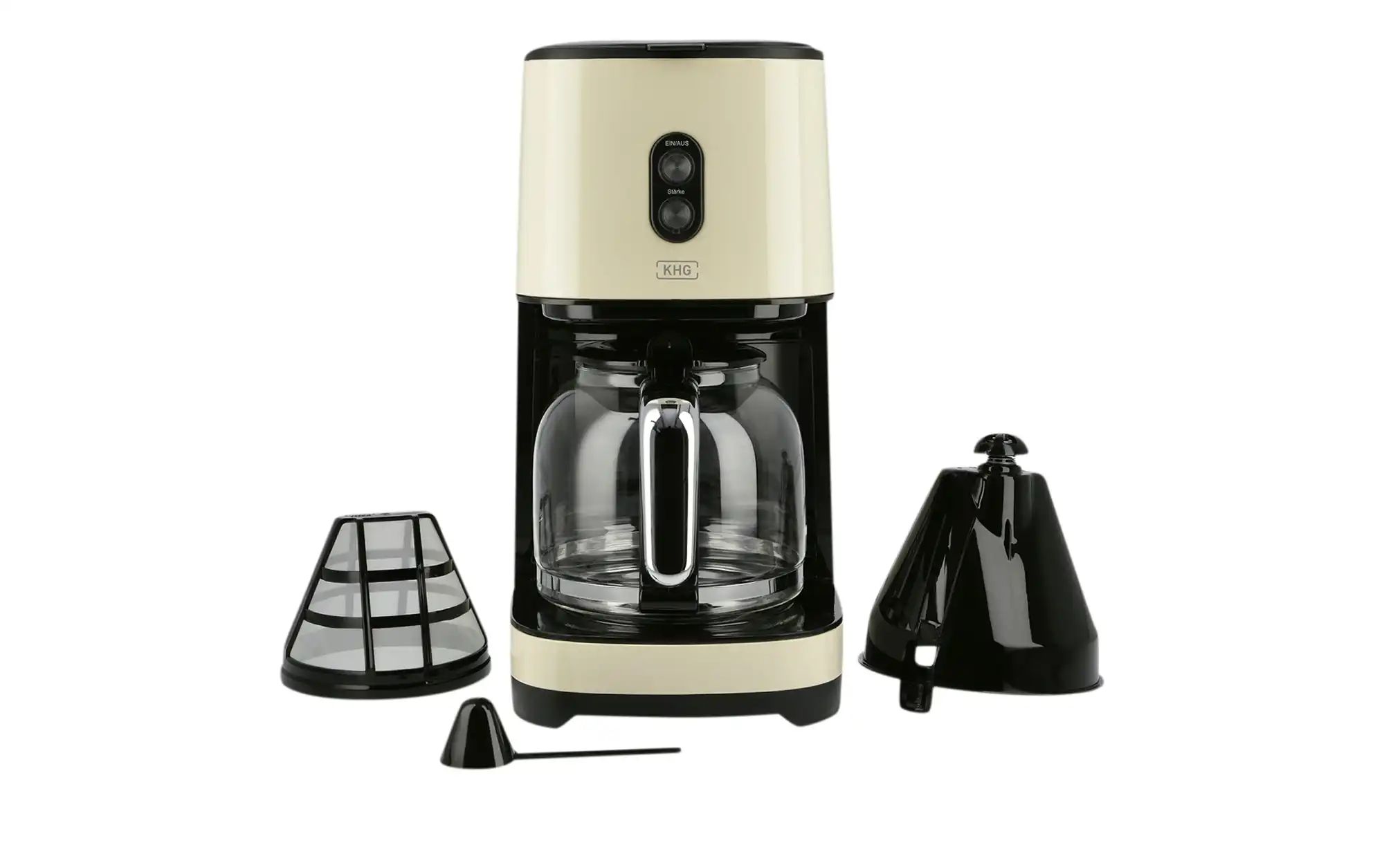 Thumbnail - KHG Kaffeeautomat  KA-185 CE ¦ creme ¦ Kunststoff,Edelstahl,Metall ¦ Maße (cm): B: 18 H: 35 T: 25.0 Elektrokleingeräte >...