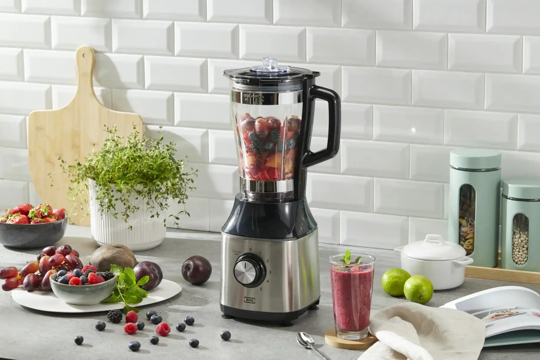KHG Standmixer  STA-1001SE ¦ schwarz ¦ Edelstahl,Kunststoff,Glas ¦ Maße (cm günstig online kaufen