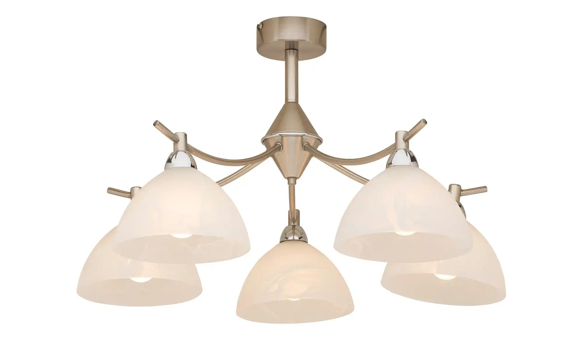 Deckenleuchte mit 5 Glasschirmen ¦ silber Ø: 63 Lampen & Leuchten > Innenleuchten > Deckenleuchten - Höffner