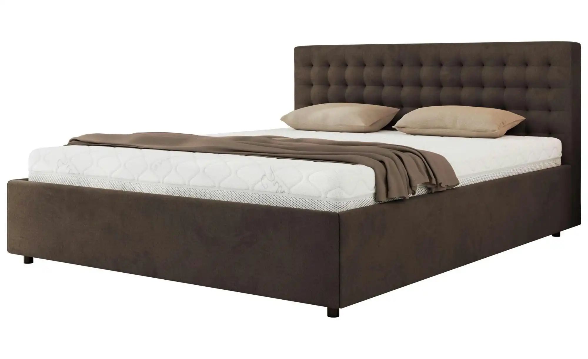 Polsterbett 200x200 Braun mit Bettkasten Pavo Classic ¦ braun ¦ Maße (cm): B: 208 H: 91 Betten > Polsterbetten - Höffner