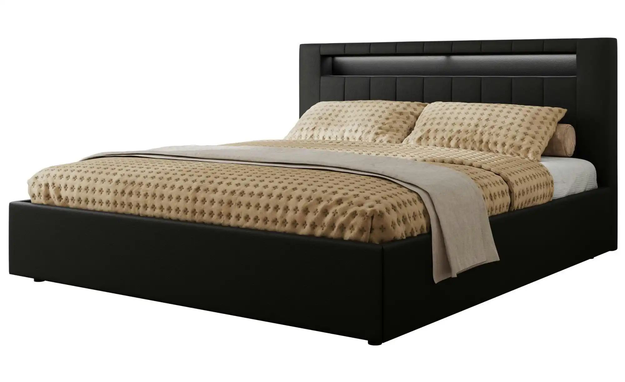 Polsterbett mit Bettkasten Gold 5 Classic ¦ schwarz ¦ Maße (cm): B: 168 H: 103 Betten > Polsterbetten - Höffner