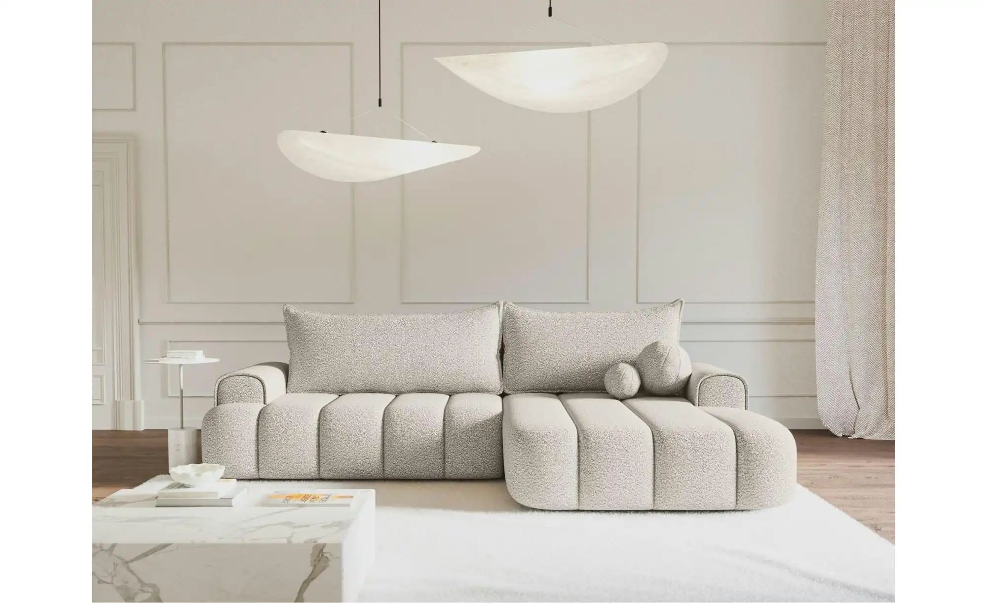Selsey Ecksofa mit Schlaffunktion Dandelino ¦ creme ¦ Maße (cm): B: 275 H: günstig online kaufen