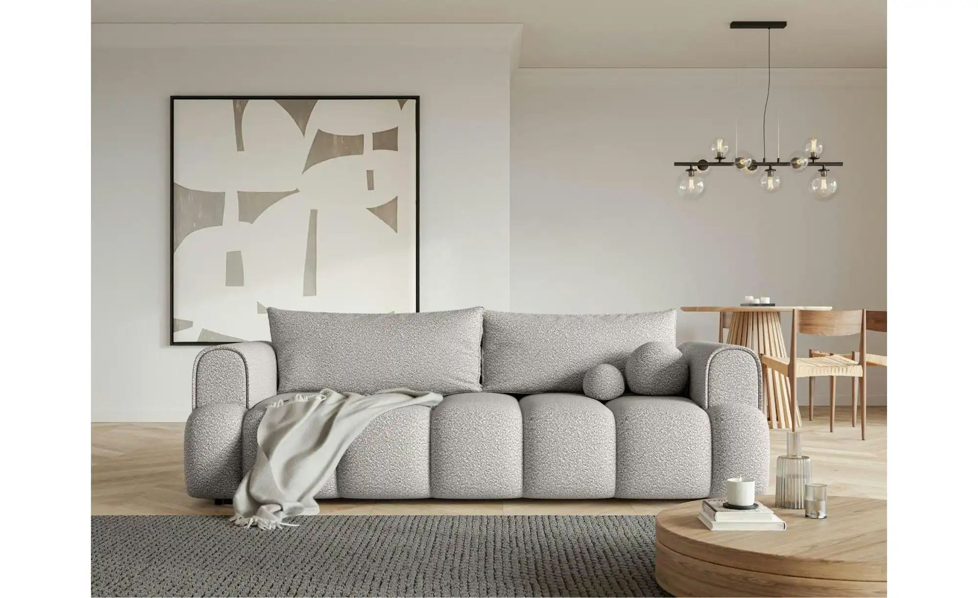 Selsey Schlafsofa   Dandelino ¦ grau ¦ Maße (cm): B: 250 H: 90 Polstermöbel günstig online kaufen