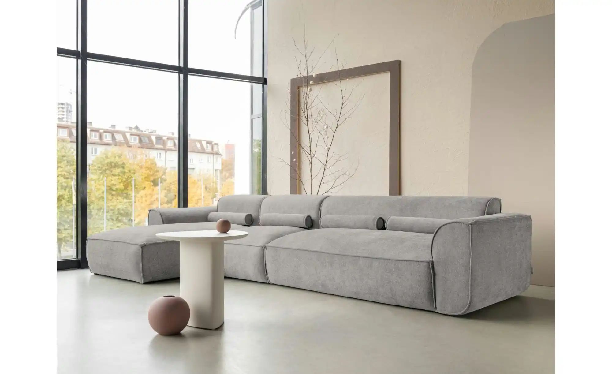 Thumbnail - Miuform Ecksofa modular Flex Felix ¦ grau ¦ Maße (cm): B: 340 H: 70 Polstermöbel > Sofas > Ecksofas - Höffner