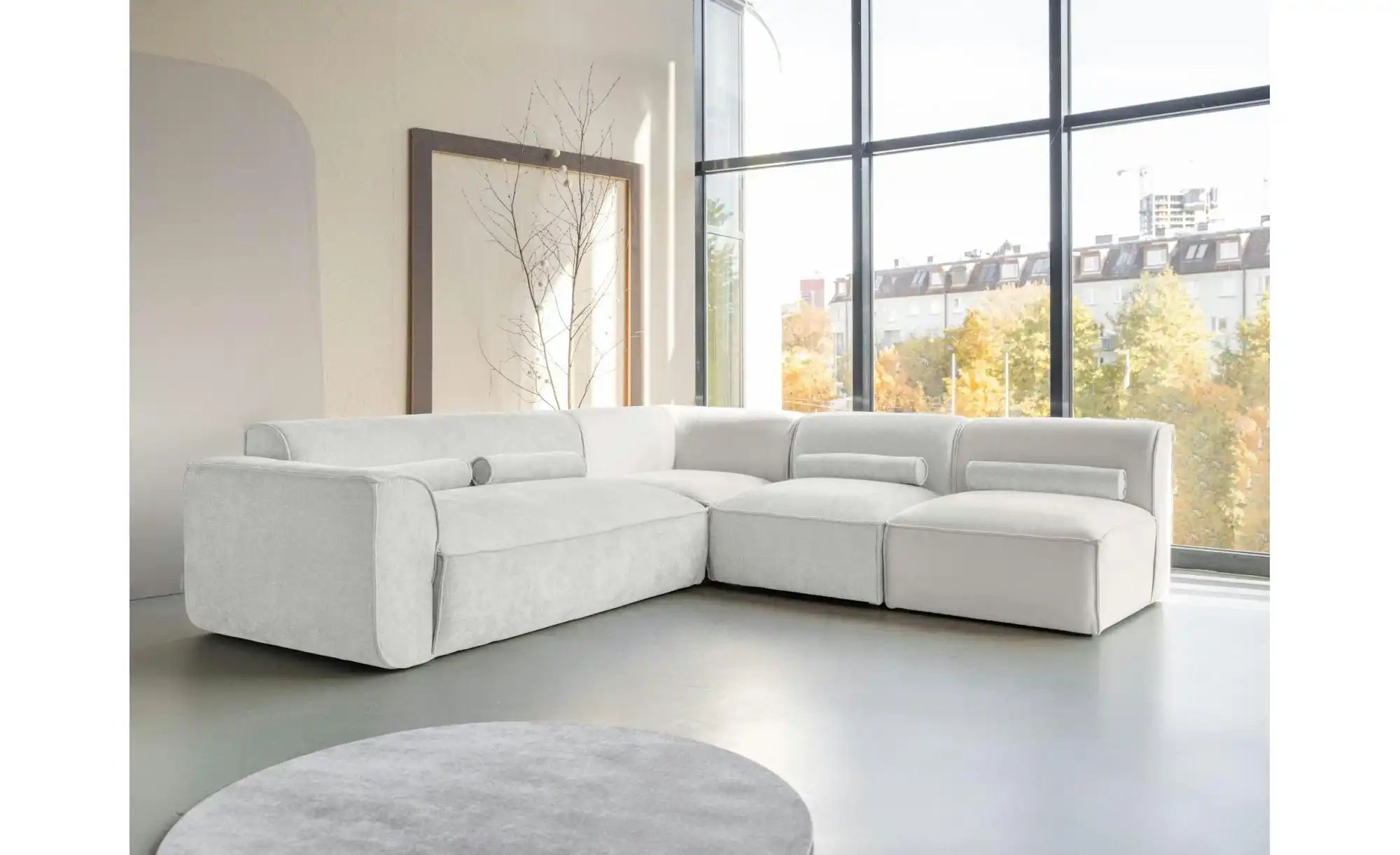 Miuform Wohnlandschaft modular Flex Felix ¦ beige ¦ Maße (cm): B: 265 H: 70 günstig online kaufen