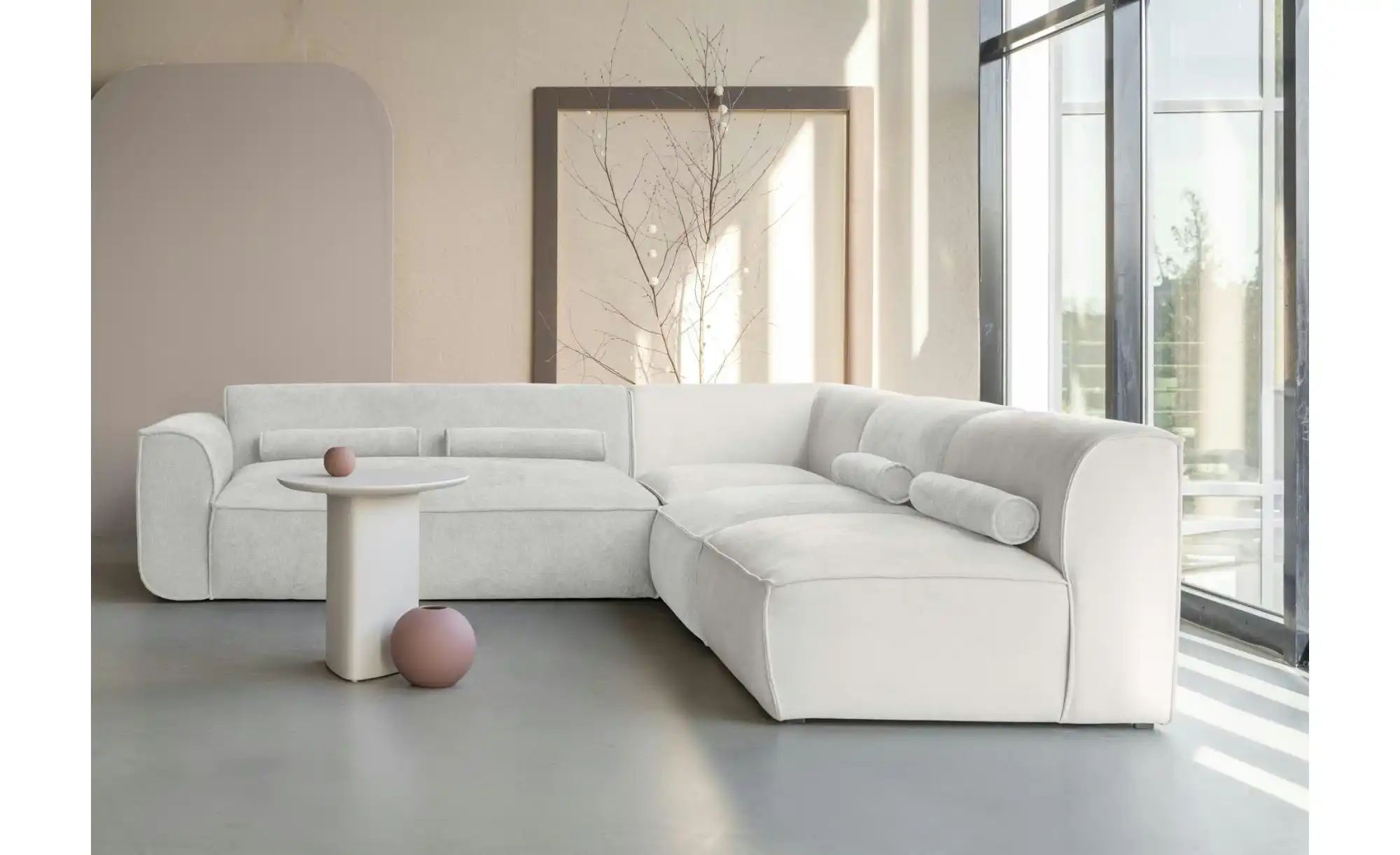 Thumbnail - Miuform Wohnlandschaft modular Flex Felix ¦ beige ¦ Maße (cm): B: 265 H: 70 Polstermöbel > Sofas > Ecksofas - Höffner