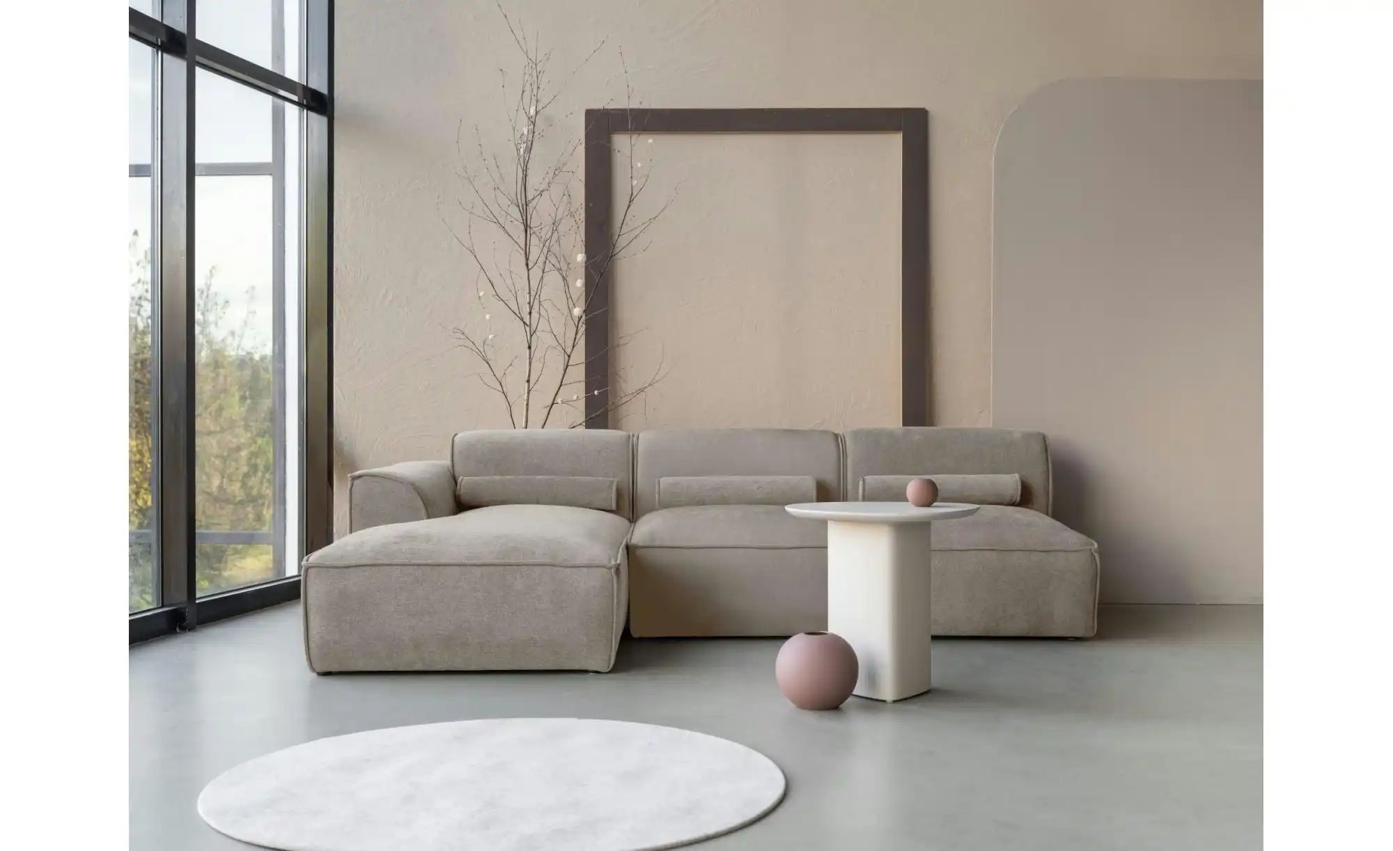 Miuform Ecksofa modular Flex Felix  ¦ beige ¦ Maße (cm): B: 244 H: 70 Polst günstig online kaufen