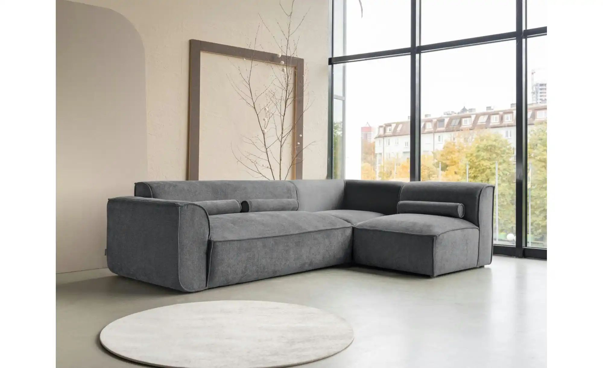 Thumbnail - Miuform Ecksofa modular Flex Felix ¦ grau ¦ Maße (cm): B: 265 H: 70 Polstermöbel > Sofas > Ecksofas - Höffner