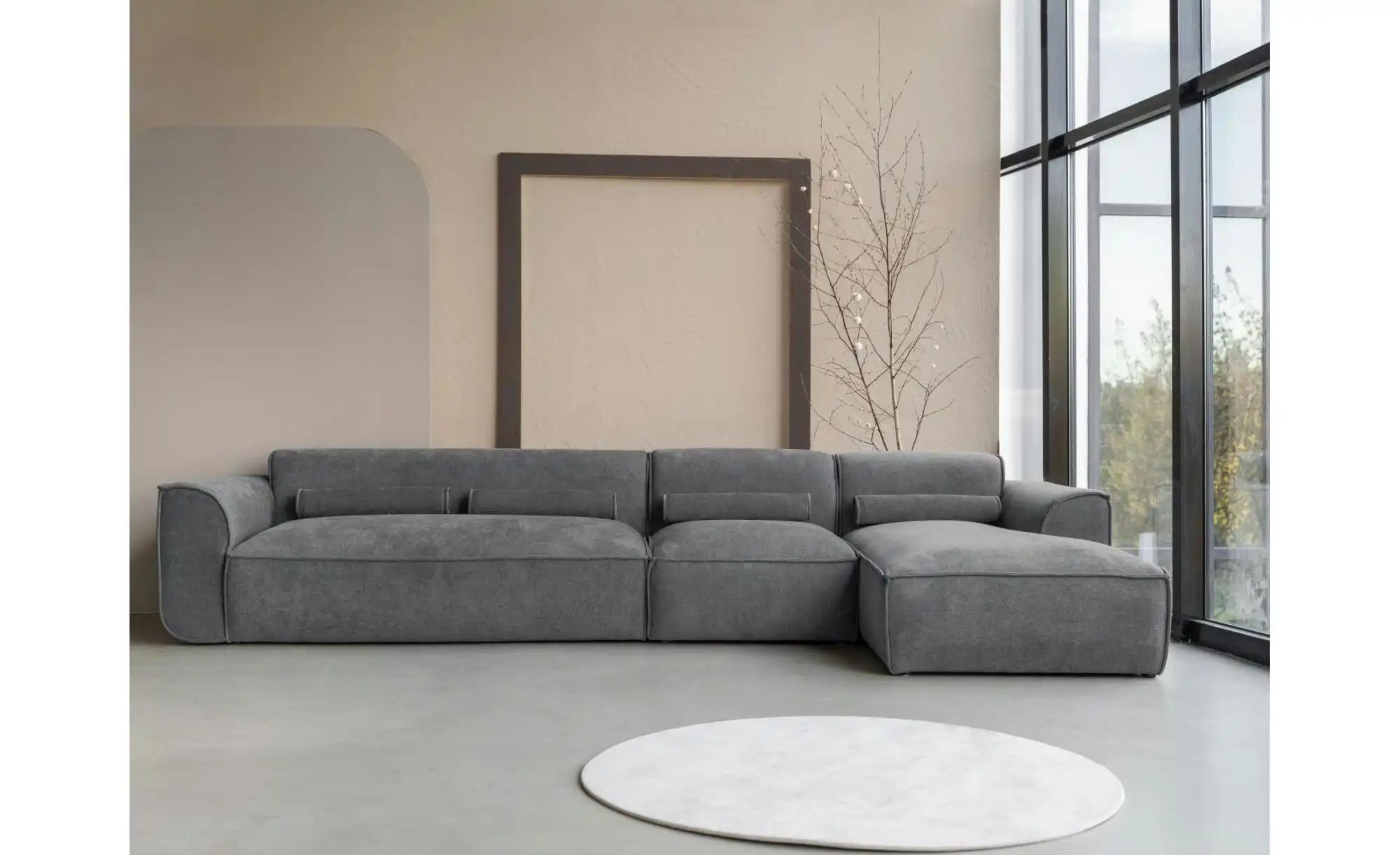 Thumbnail - Miuform Ecksofa modular Flex Felix ¦ grau ¦ Maße (cm): B: 340 H: 70 Polstermöbel > Sofas > Ecksofas - Höffner