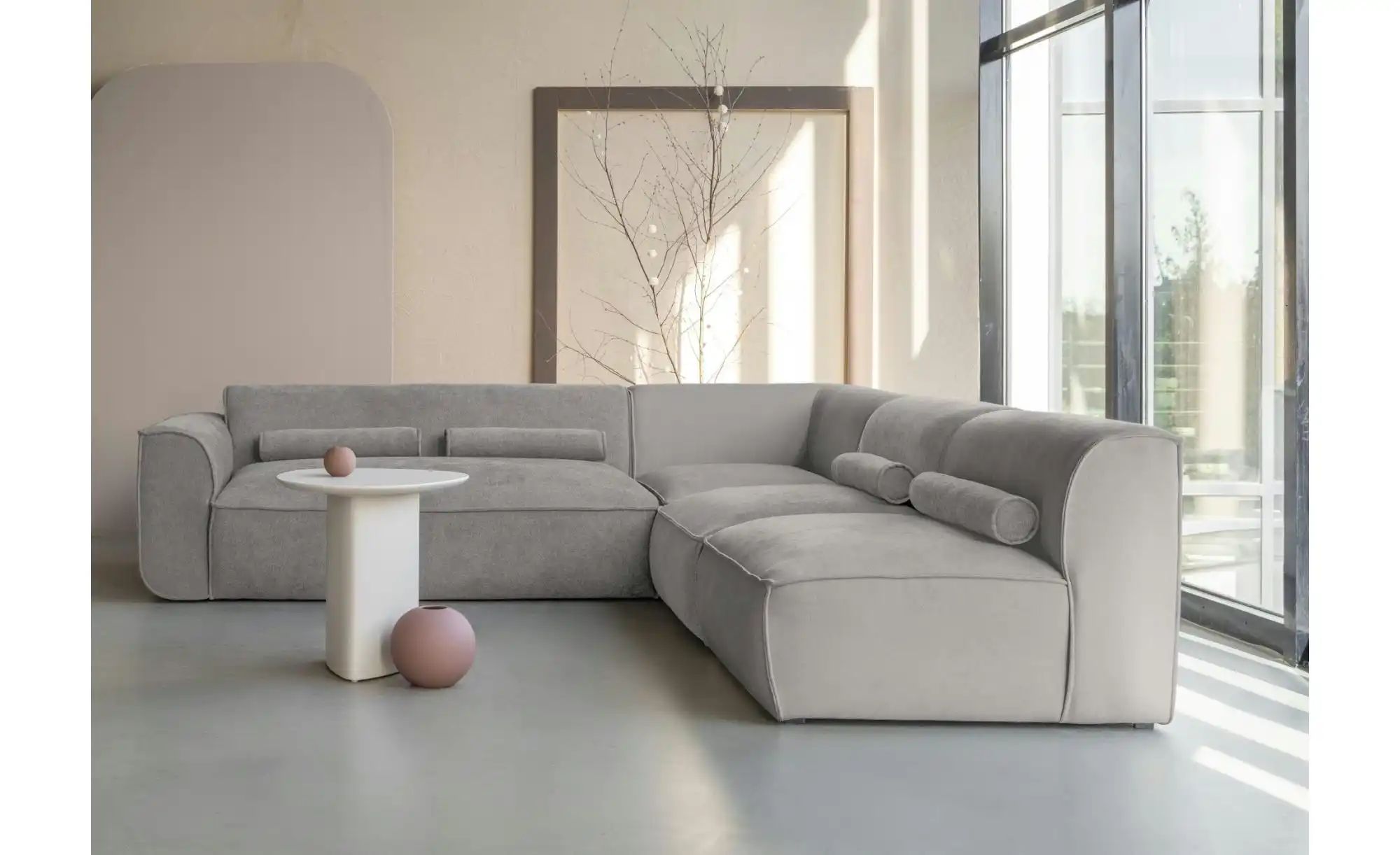 Thumbnail - Miuform Wohnlandschaft modular Flex Felix ¦ grau ¦ Maße (cm): B: 265 H: 70 Polstermöbel > Sofas > Ecksofas - Höffner