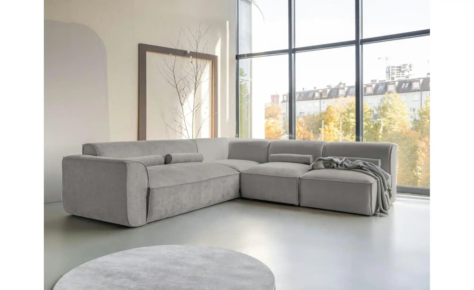 Thumbnail - Miuform Wohnlandschaft modular Flex Felix ¦ grau ¦ Maße (cm): B: 265 H: 70 Polstermöbel > Sofas > Ecksofas - Höffner