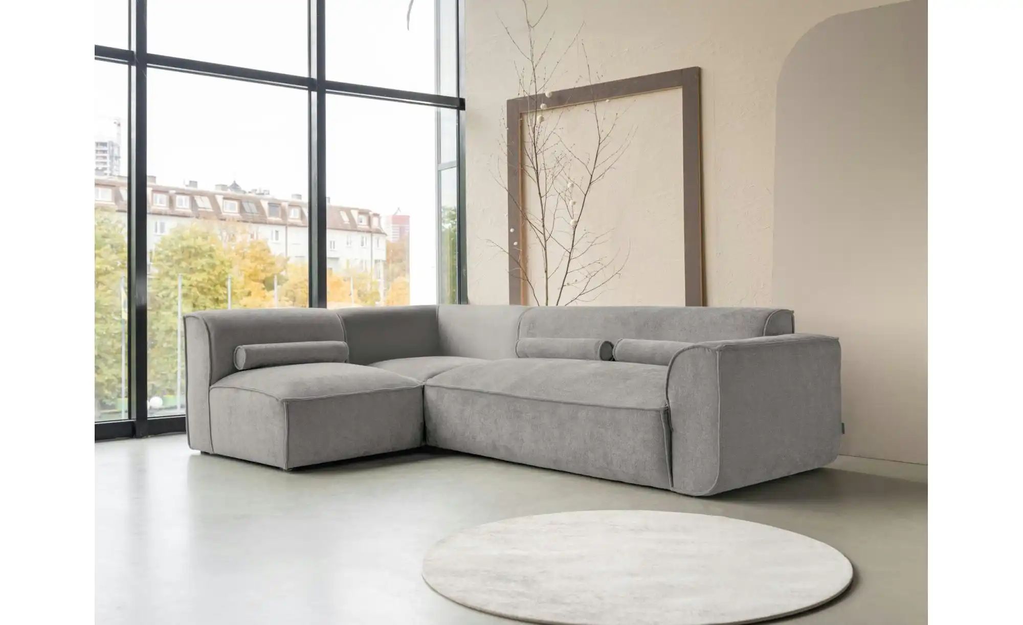 Thumbnail - Miuform Ecksofa modular Flex Felix ¦ grau ¦ Maße (cm): B: 265 H: 70 Polstermöbel > Sofas > Ecksofas - Höffner