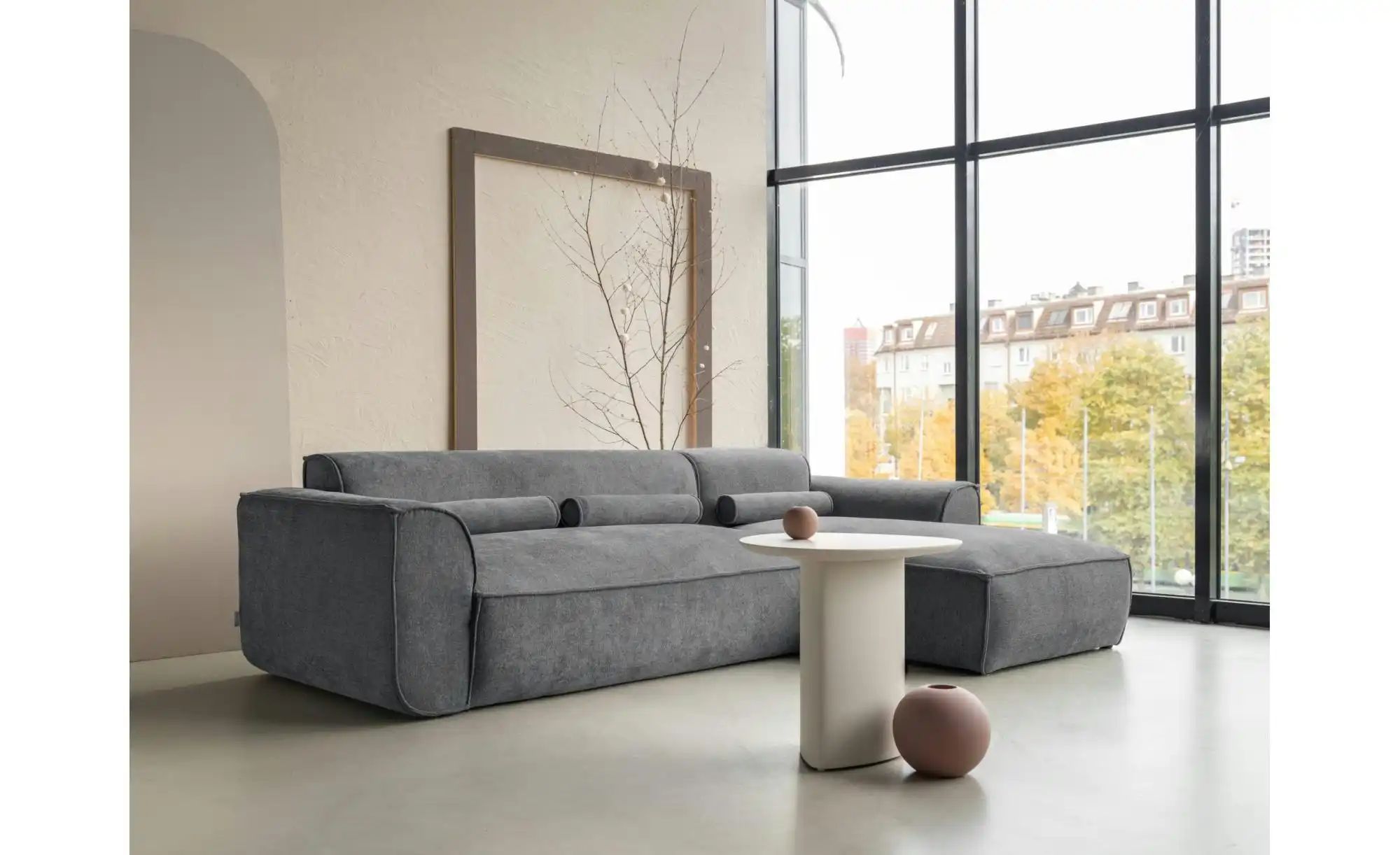 Miuform Ecksofa  Flex Felix  ¦ grau ¦ Maße (cm): B: 264 H: 70 Polstermöbel günstig online kaufen