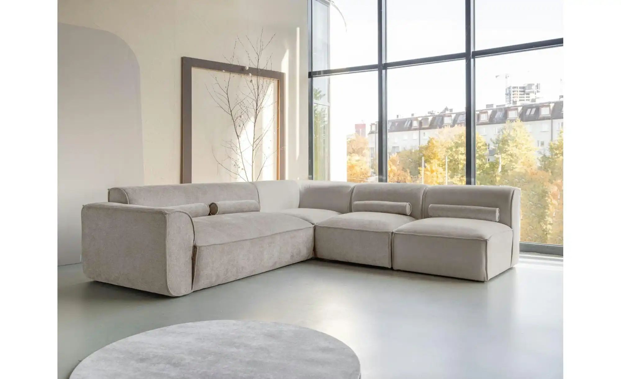Thumbnail - Miuform Wohnlandschaft modular Flex Felix ¦ beige ¦ Maße (cm): B: 265 H: 70 Polstermöbel > Sofas > Ecksofas - Höffner