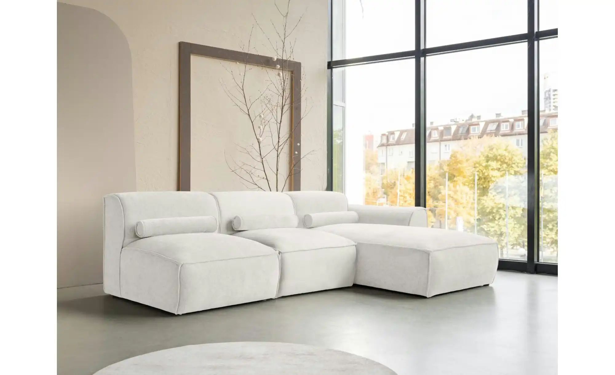 Thumbnail - Miuform Ecksofa modular Flex Felix ¦ beige ¦ Maße (cm): B: 244 H: 70 Polstermöbel > Sofas > 3-Sitzer - Höffner