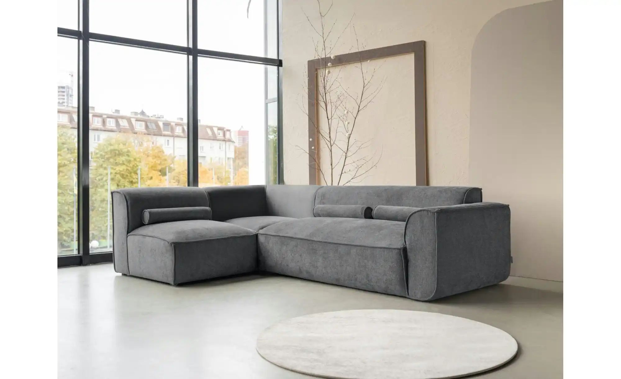 Thumbnail - Miuform Ecksofa modular Flex Felix ¦ grau ¦ Maße (cm): B: 265 H: 70 Polstermöbel > Sofas > Ecksofas - Höffner
