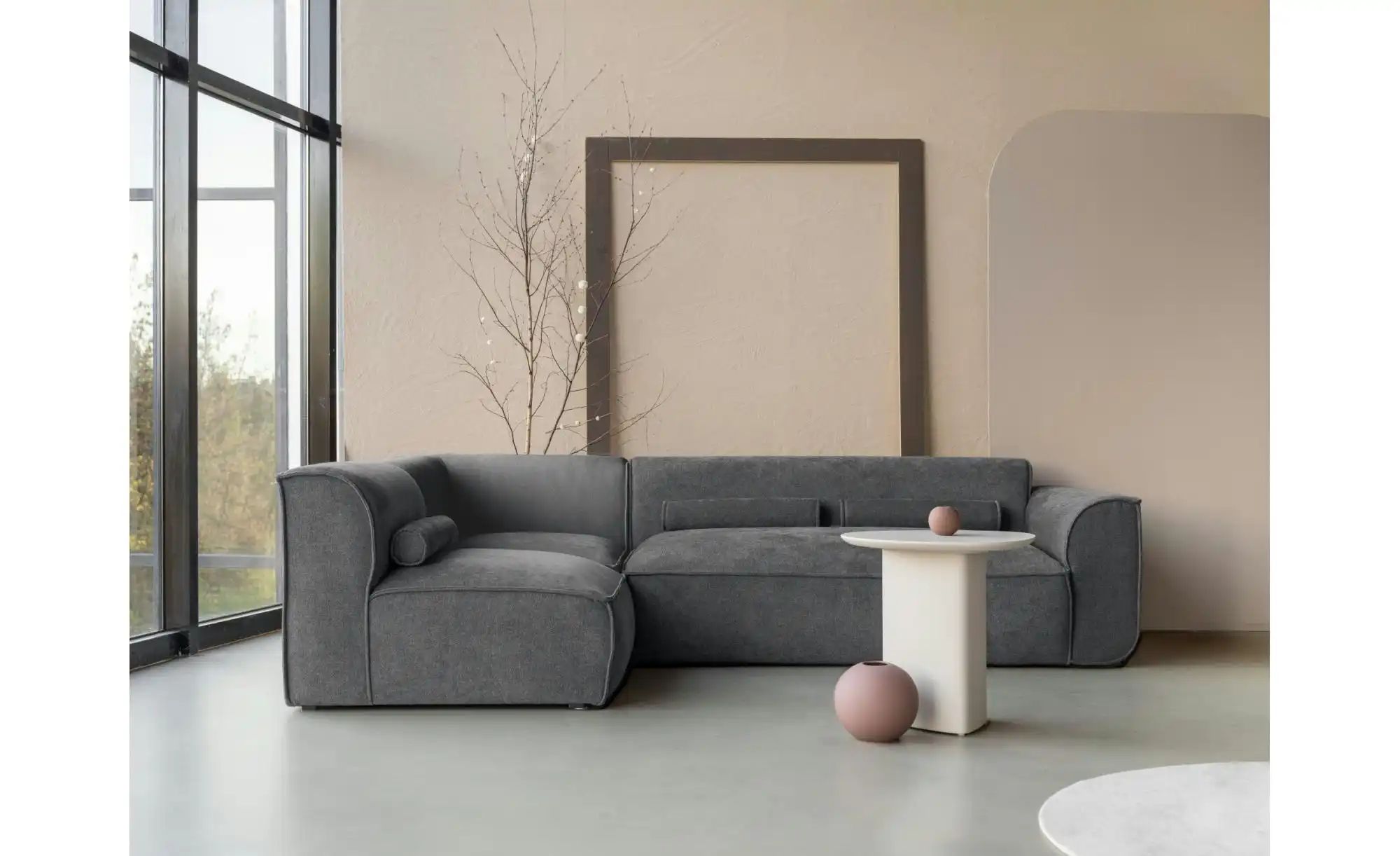 Thumbnail - Miuform Ecksofa modular Flex Felix ¦ grau ¦ Maße (cm): B: 265 H: 70 Polstermöbel > Sofas > Ecksofas - Höffner
