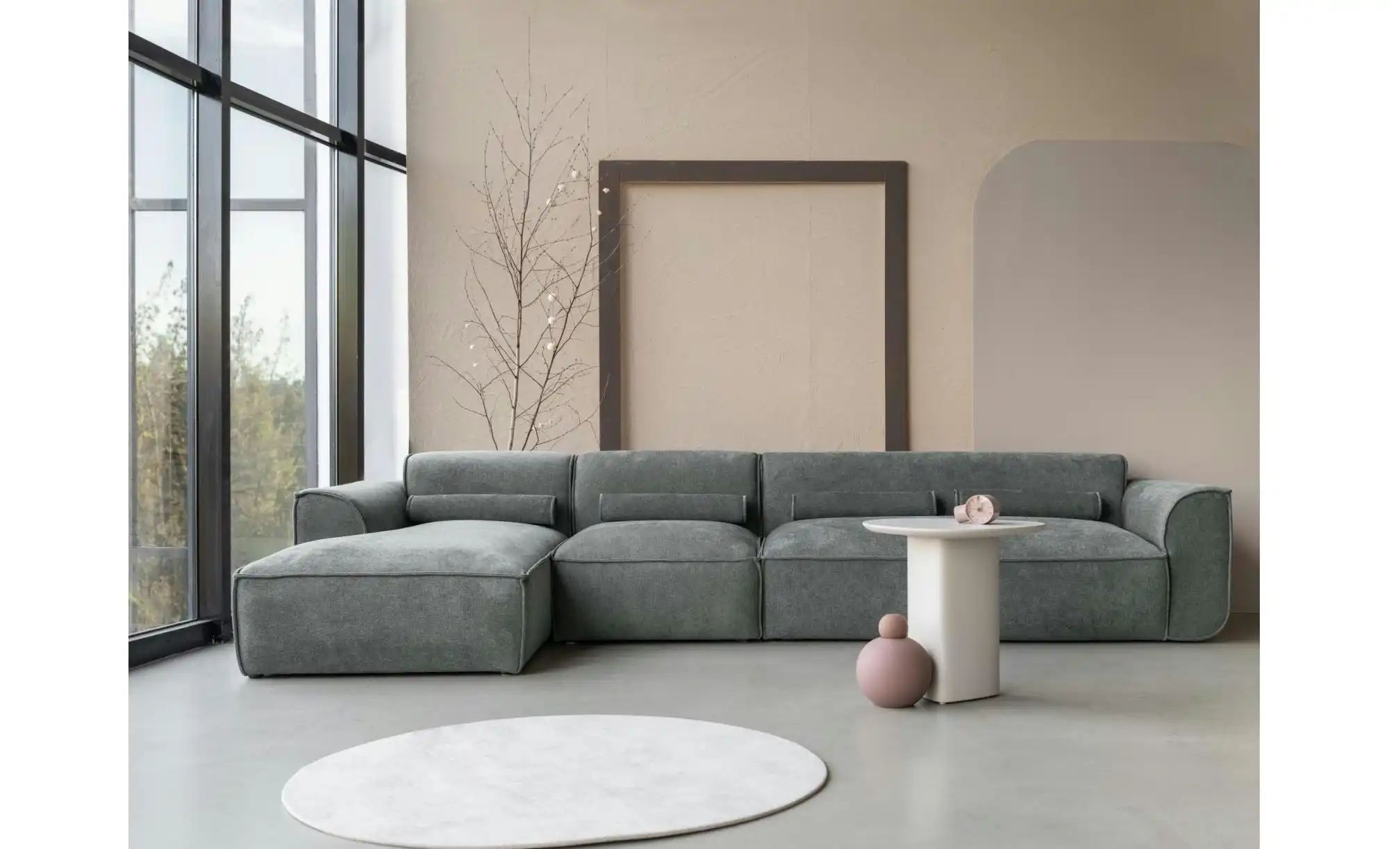 Miuform Ecksofa modular Flex Felix ¦ grün ¦ Maße (cm): B: 340 H: 70 Polster günstig online kaufen
