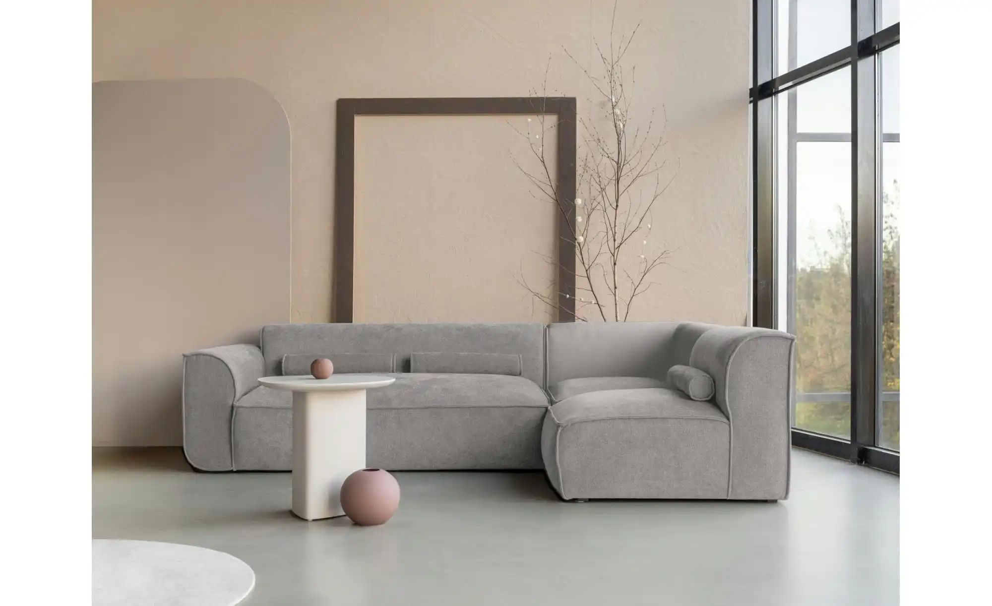 Miuform Ecksofa modular Flex Felix ¦ grau ¦ Maße (cm): B: 265 H: 70 Polster günstig online kaufen