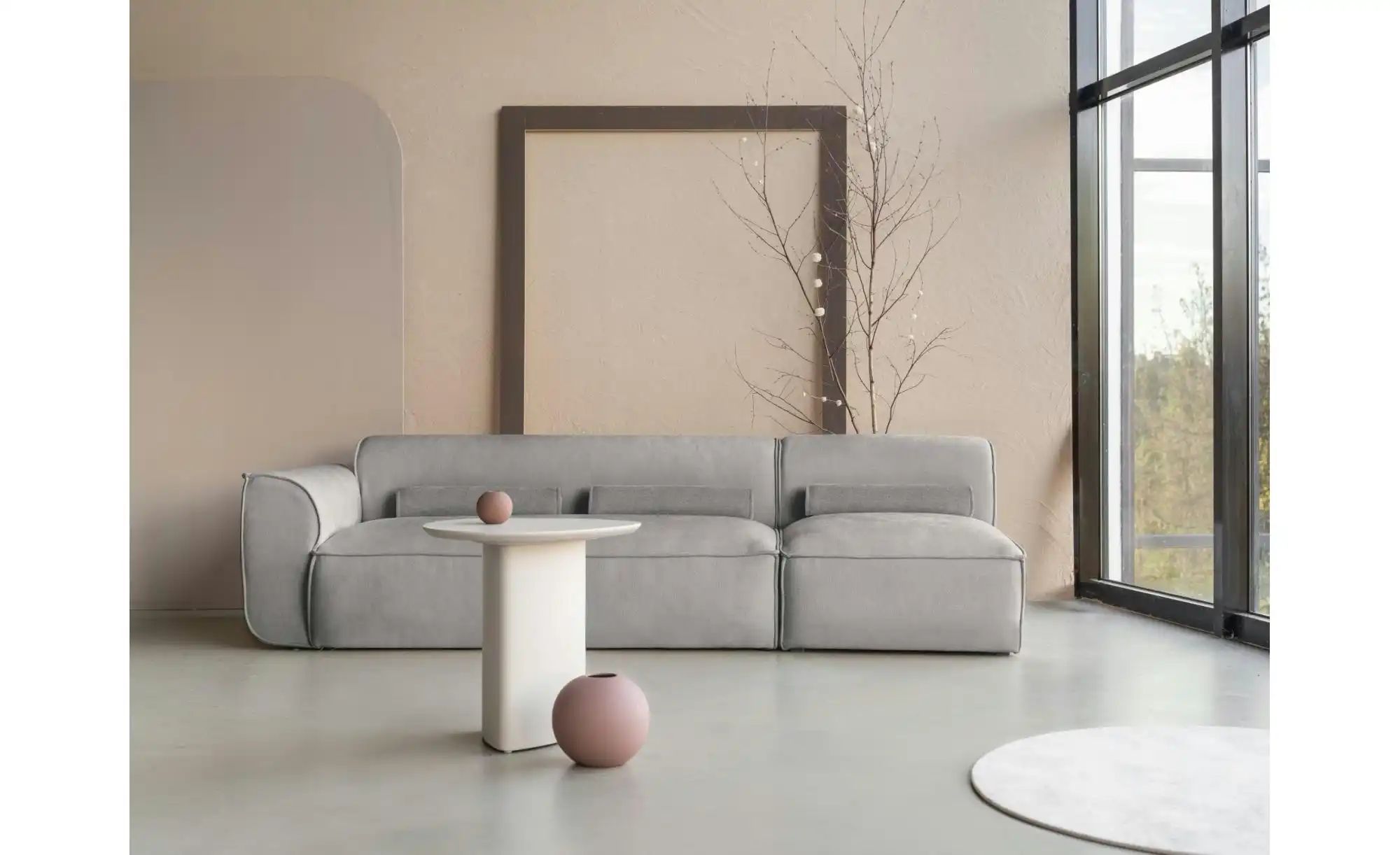 Miuform Einzelsofa modular Flex Felix ¦ grau ¦ Maße (cm): B: 248 H: 70 Pols günstig online kaufen