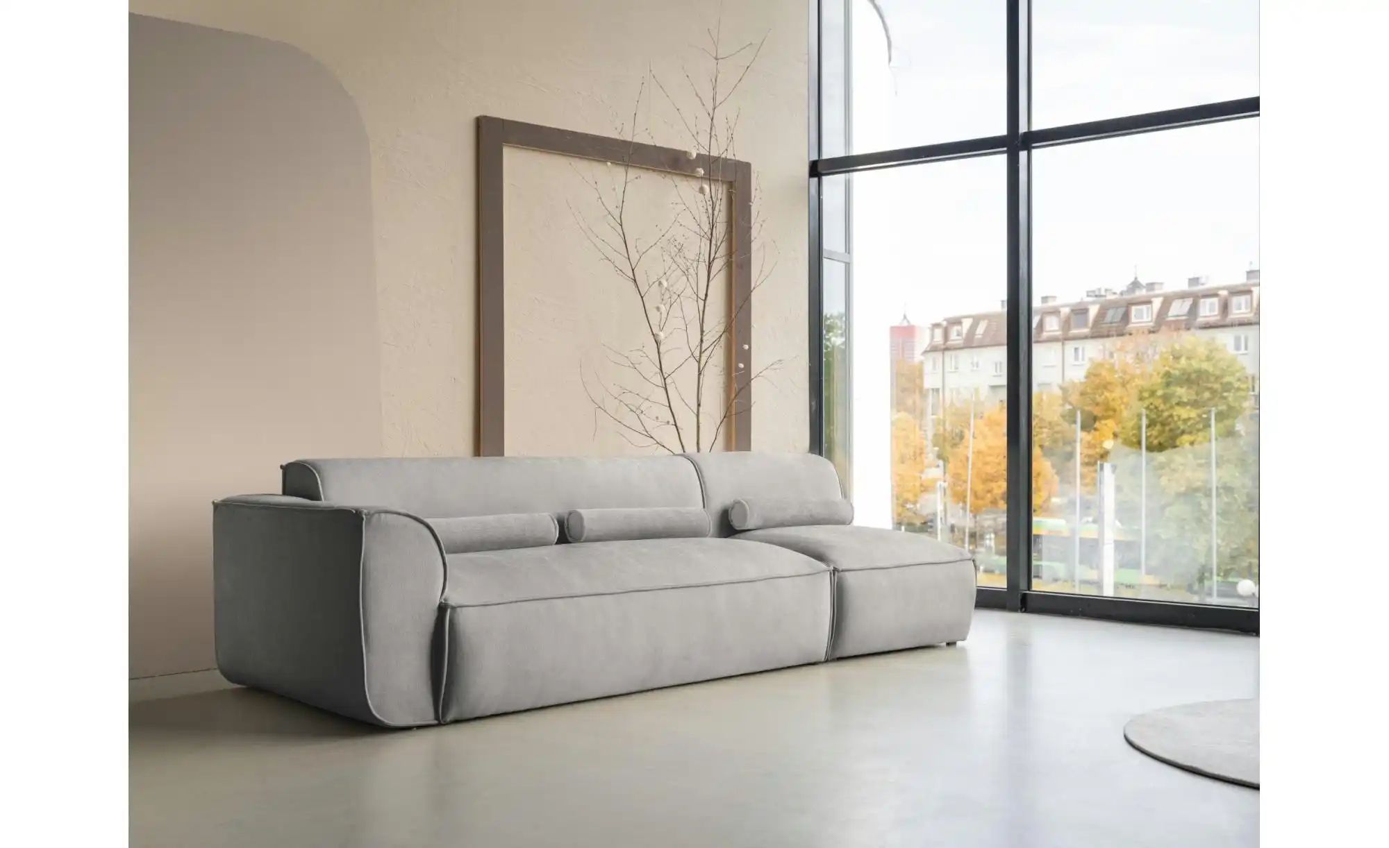 Thumbnail - Miuform Einzelsofa modular Flex Felix ¦ grau ¦ Maße (cm): B: 248 H: 70 Polstermöbel > Sofas > 3-Sitzer - Höffner