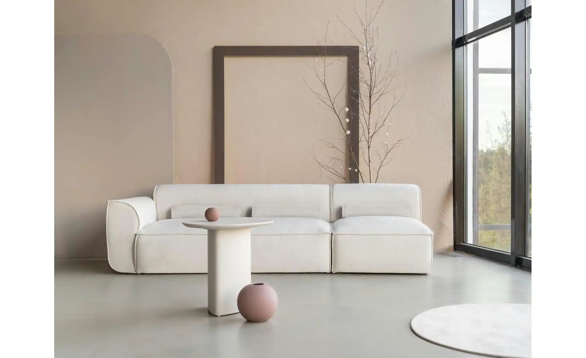 Thumbnail - Miuform Einzelsofa modular Flex Felix ¦ beige ¦ Maße (cm): B: 248 H: 70 Polstermöbel > Sofas > 3-Sitzer - Höffner