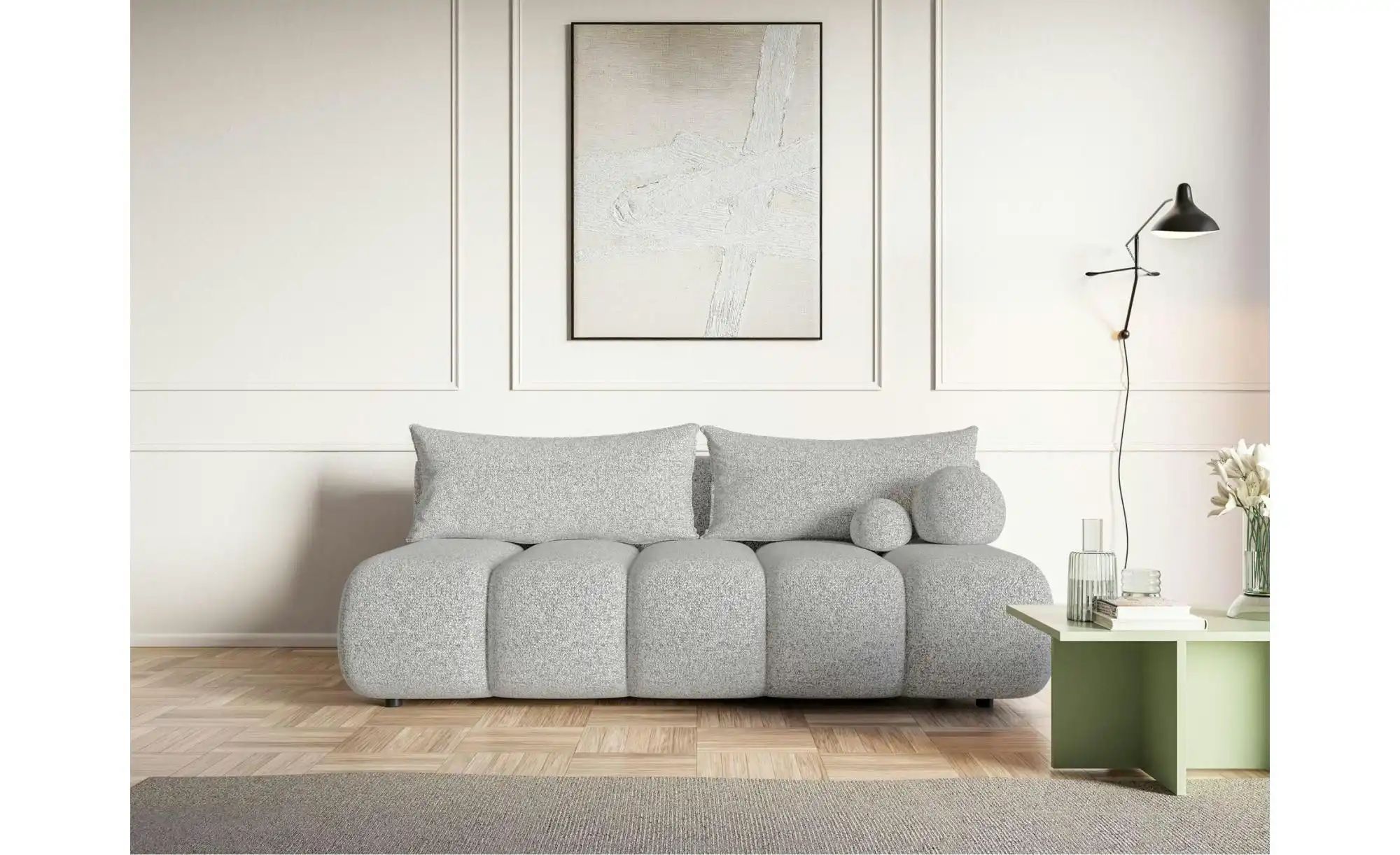 Thumbnail - Selsey Dandelino mit Bettkasten Schlafsofa ¦ grau ¦ Maße (cm): B: 198 H: 91 Polstermöbel > Sofas > 3-Sitzer - Höffner