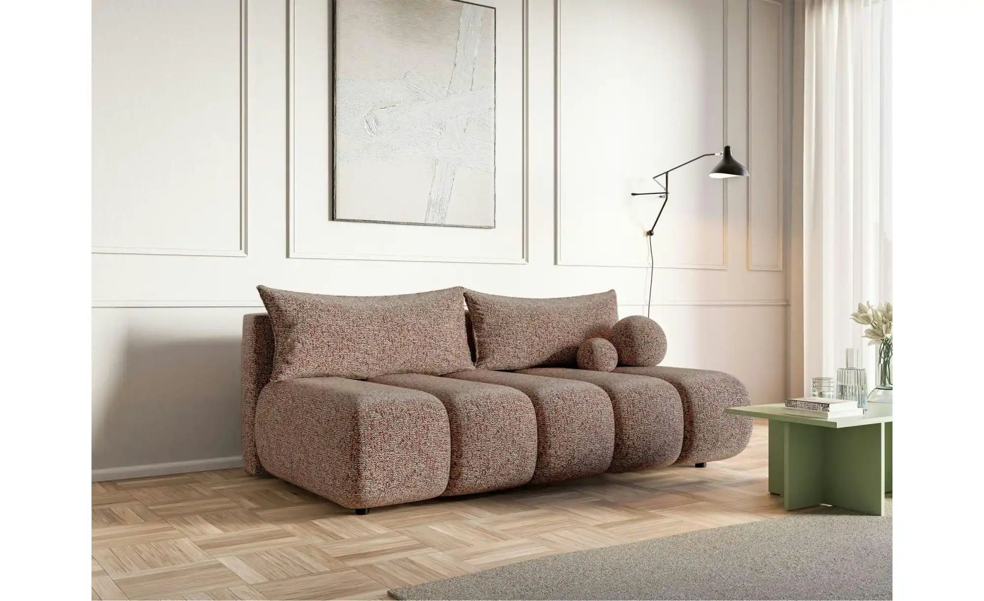 Thumbnail - Selsey Dandelino mit Bettkasten Schlafsofa ¦ rot ¦ Maße (cm): B: 198 H: 91 Polstermöbel > Sofas > 3-Sitzer - Höffner