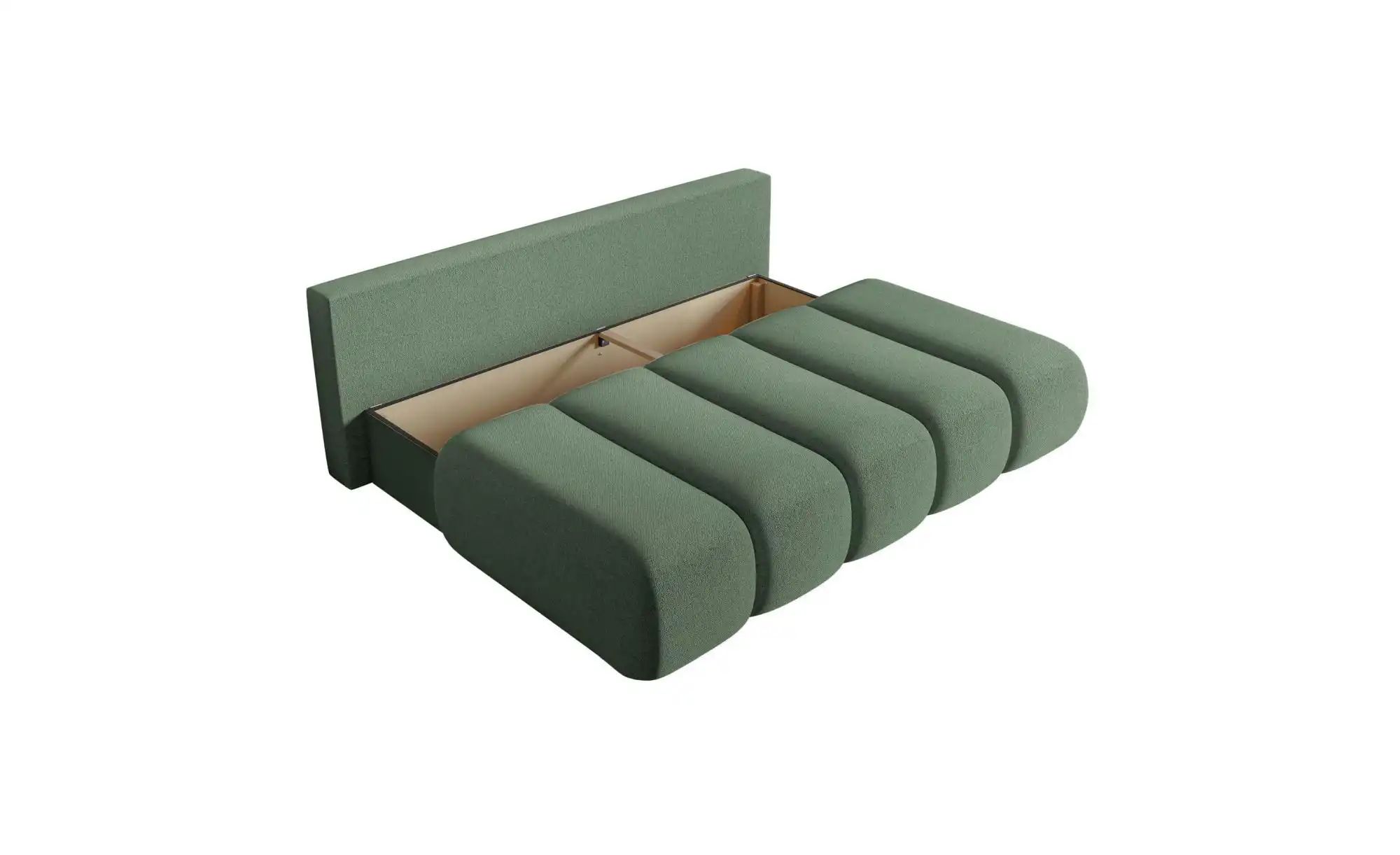 Thumbnail - Selsey Dandelino mit Bettkasten Schlafsofa ¦ grün ¦ Maße (cm): B: 198 H: 91 Polstermöbel > Sofas > 3-Sitzer - Höffner