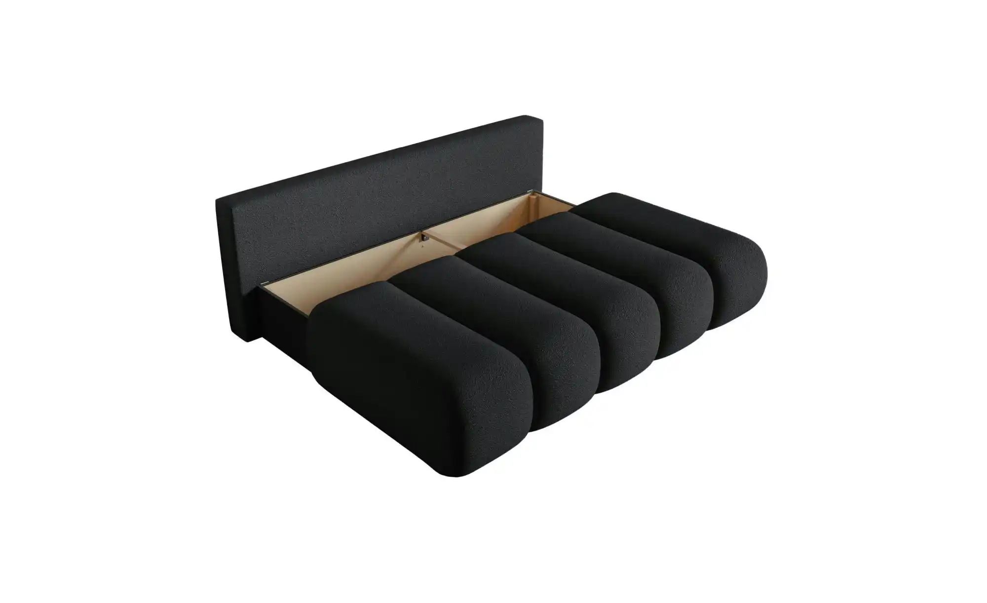 Thumbnail - Selsey Dandelino mit Bettkasten Schlafsofa ¦ schwarz ¦ Maße (cm): B: 198 H: 91 Polstermöbel > Sofas > 3-Sitzer - Höffner