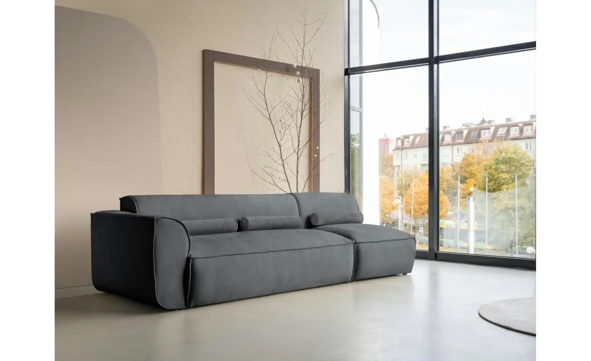Thumbnail - Miuform Einzelsofa modular Flex Felix ¦ grau ¦ Maße (cm): B: 248 H: 70 Polstermöbel > Sofas > 3-Sitzer - Höffner