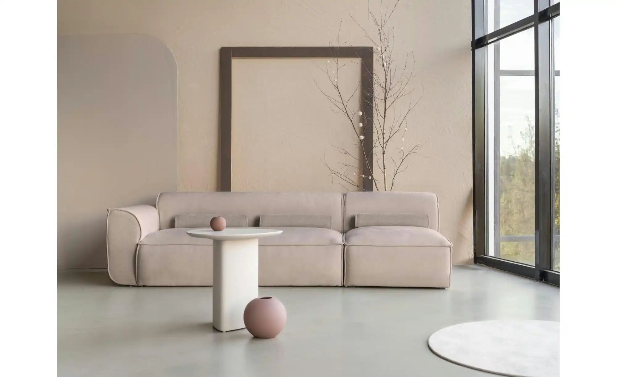Thumbnail - Miuform Einzelsofa modular Flex Felix ¦ beige ¦ Maße (cm): B: 248 H: 70 Polstermöbel > Sofas > 3-Sitzer - Höffner