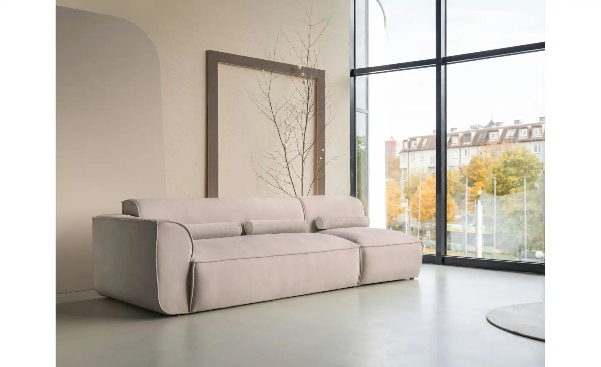 Thumbnail - Miuform Einzelsofa modular Flex Felix ¦ beige ¦ Maße (cm): B: 248 H: 70 Polstermöbel > Sofas > 3-Sitzer - Höffner