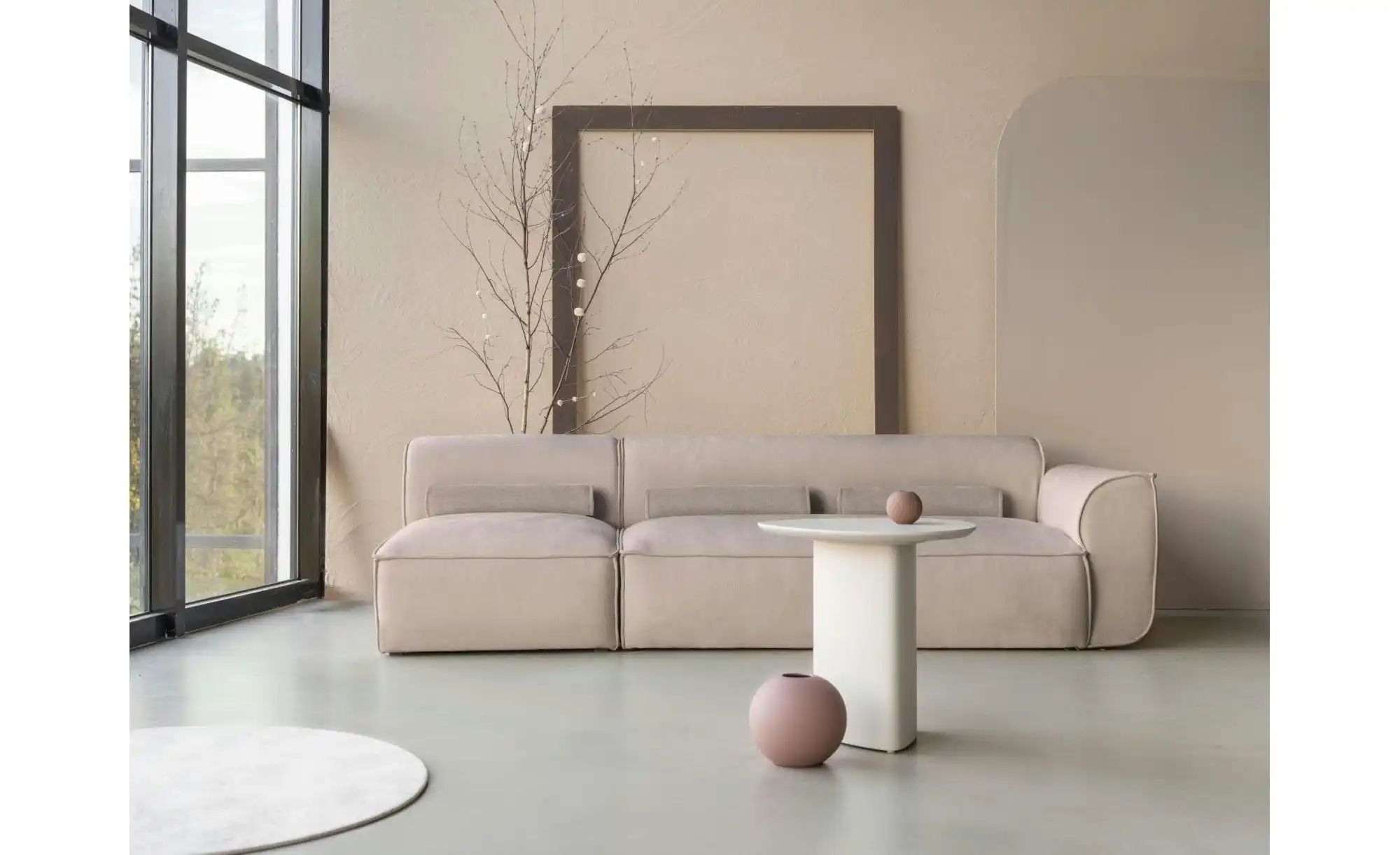 Thumbnail - Miuform Einzelsofa modular Flex Felix ¦ beige ¦ Maße (cm): B: 248 H: 70 Polstermöbel > Sofas > 3-Sitzer - Höffner