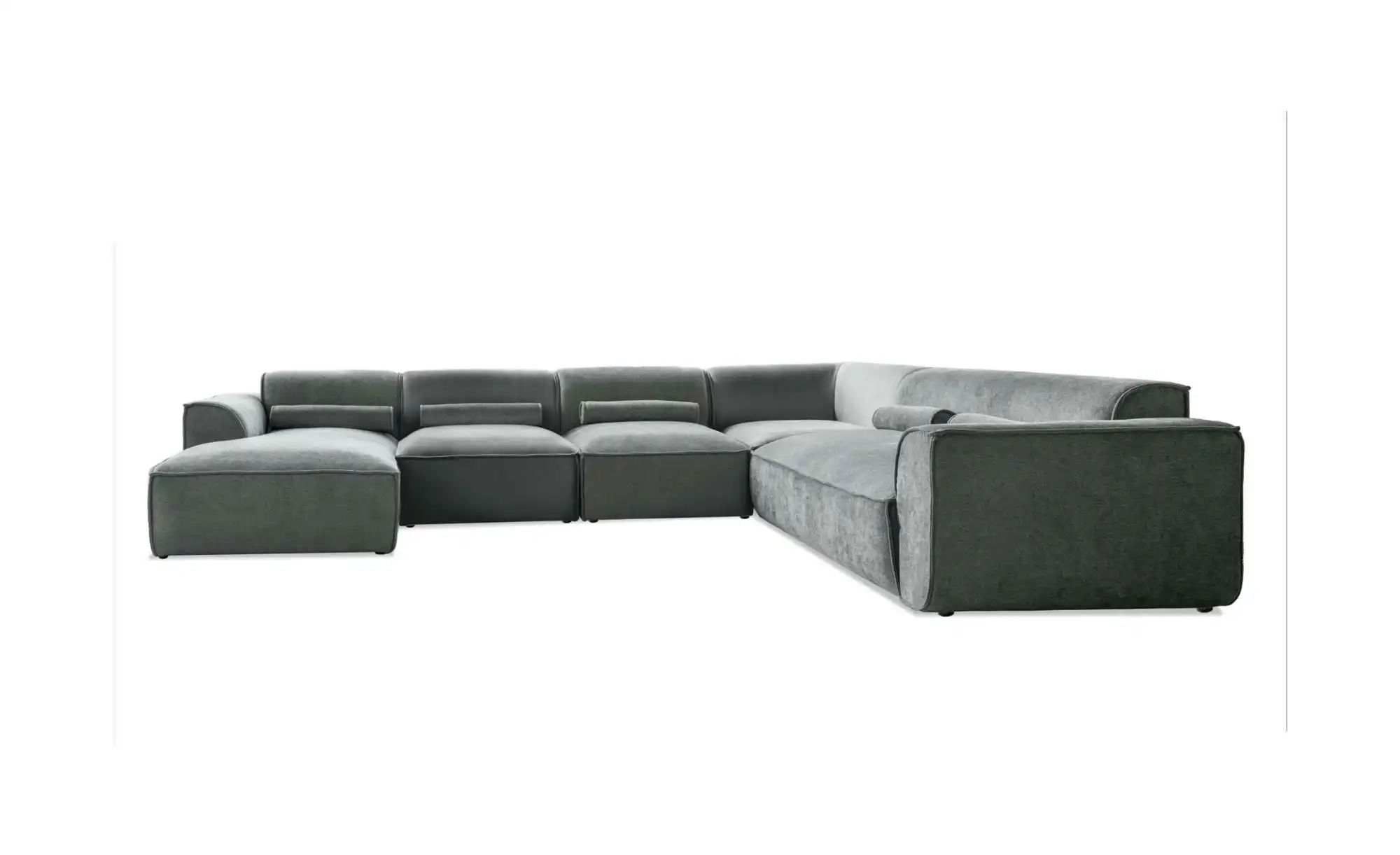 Miuform Wohnlandschaft modular Flex Felix ¦ grün ¦ Maße (cm): B: 337 H: 70 günstig online kaufen