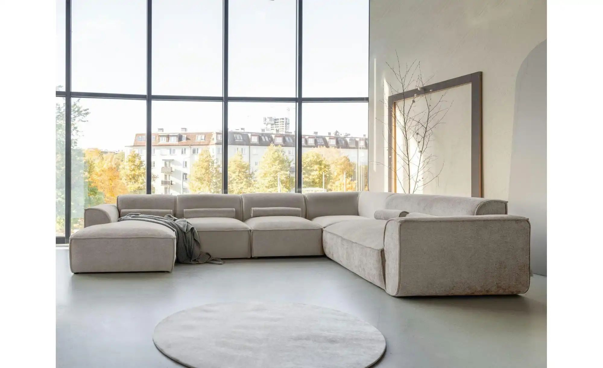 Thumbnail - Miuform Wohnlandschaft modular Flex Felix ¦ beige ¦ Maße (cm): B: 337 H: 70 Polstermöbel > Sofas > Wohnlandschaften - Hö...