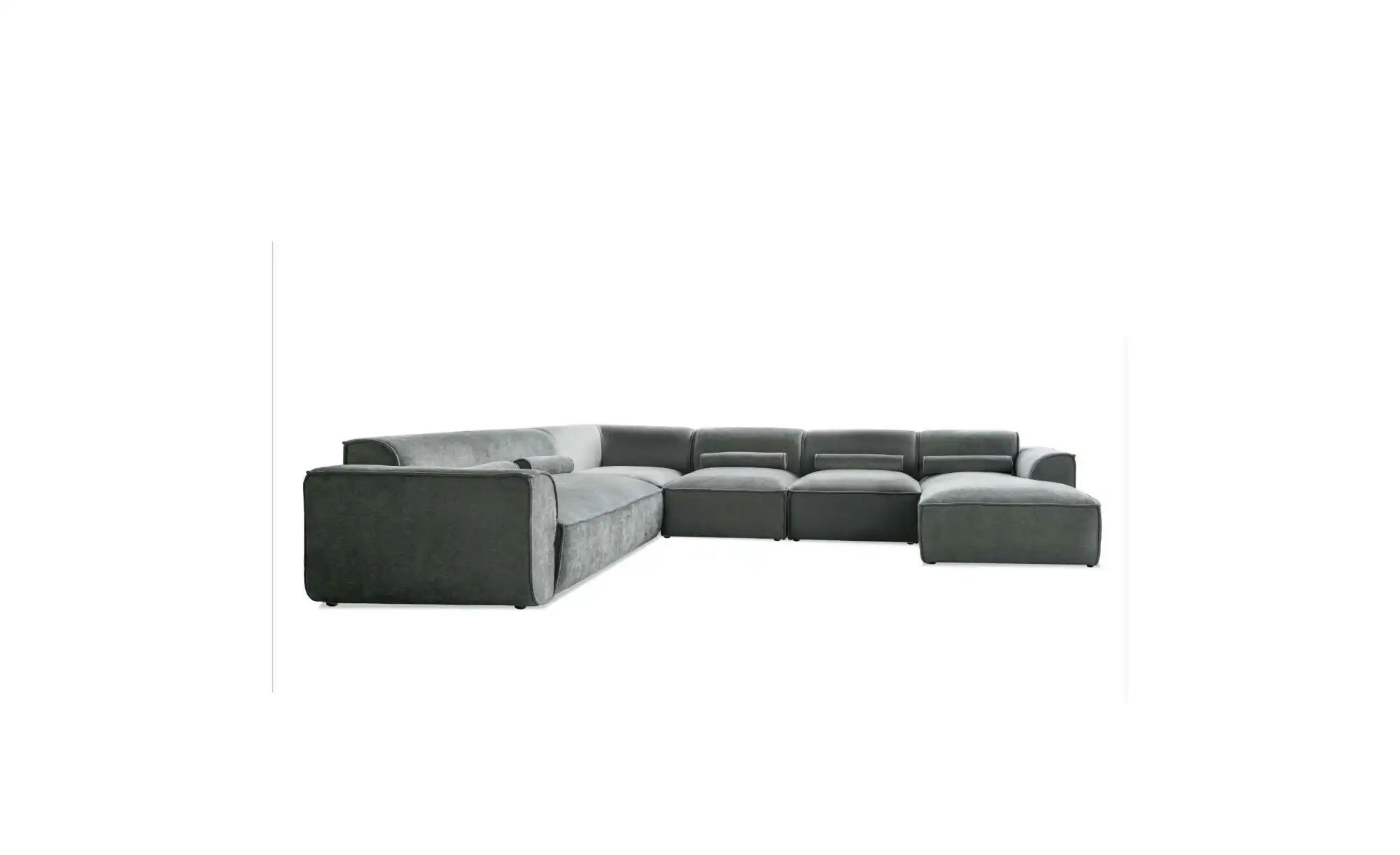 Miuform Wohnlandschaft modular Flex Felix ¦ grün ¦ Maße (cm): B: 337 H: 70 Polstermöbel > Sofas > Wohnlandschaften - Höffner
