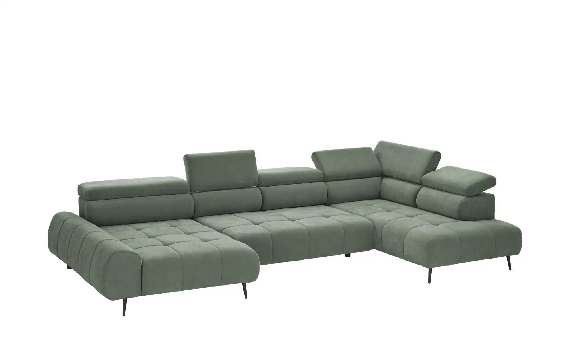 switch Wohnlandschaft  Mavel ¦ grün ¦ Maße (cm): B: 367 H: 93 T: 208.0 Pols günstig online kaufen