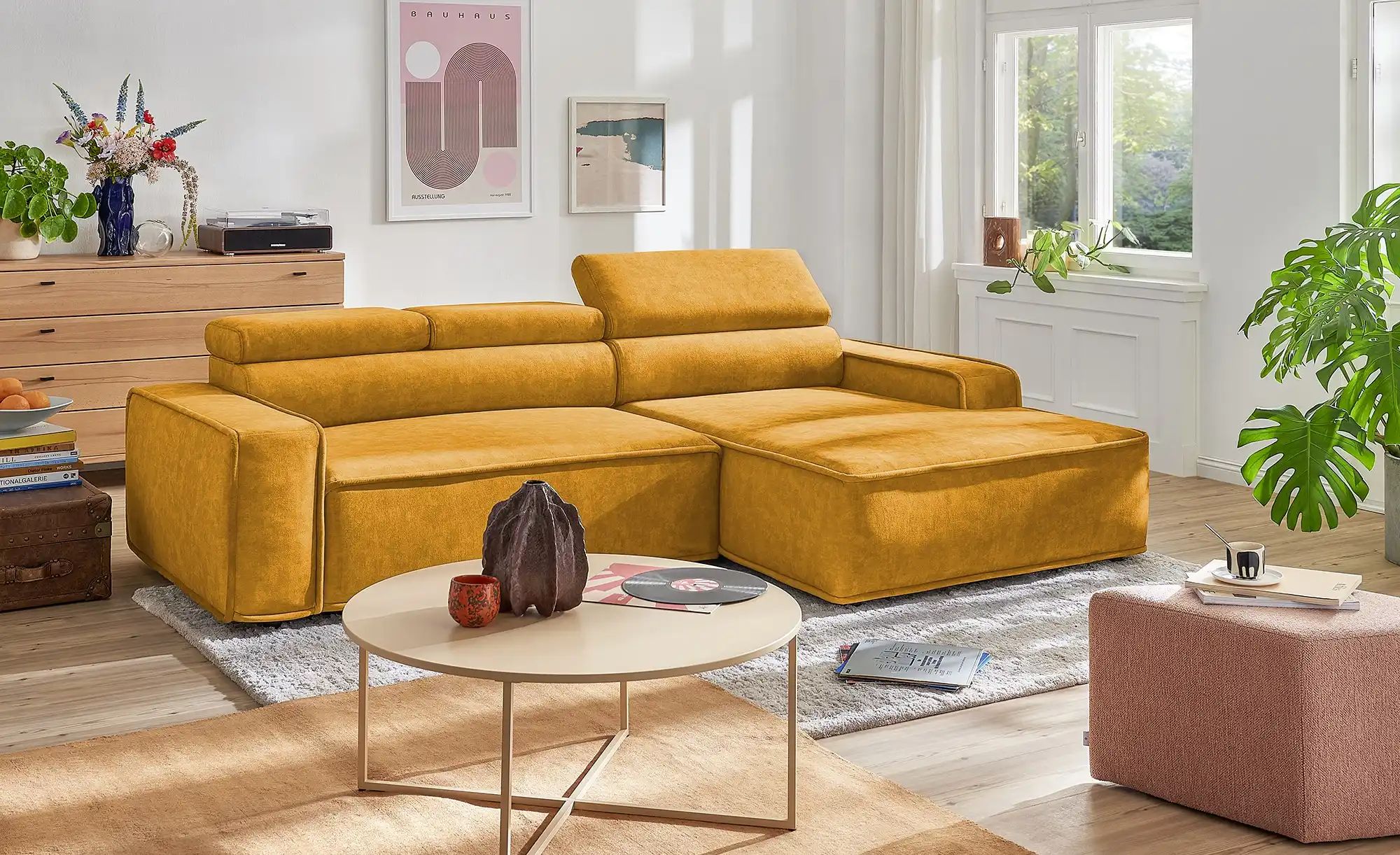 Thumbnail - switch Ecksofa  Liam ¦ gelb ¦ Maße (cm): B: 282 H: 77 T: 173.0 Polstermöbel > Sofas > Ecksofas - Höffner