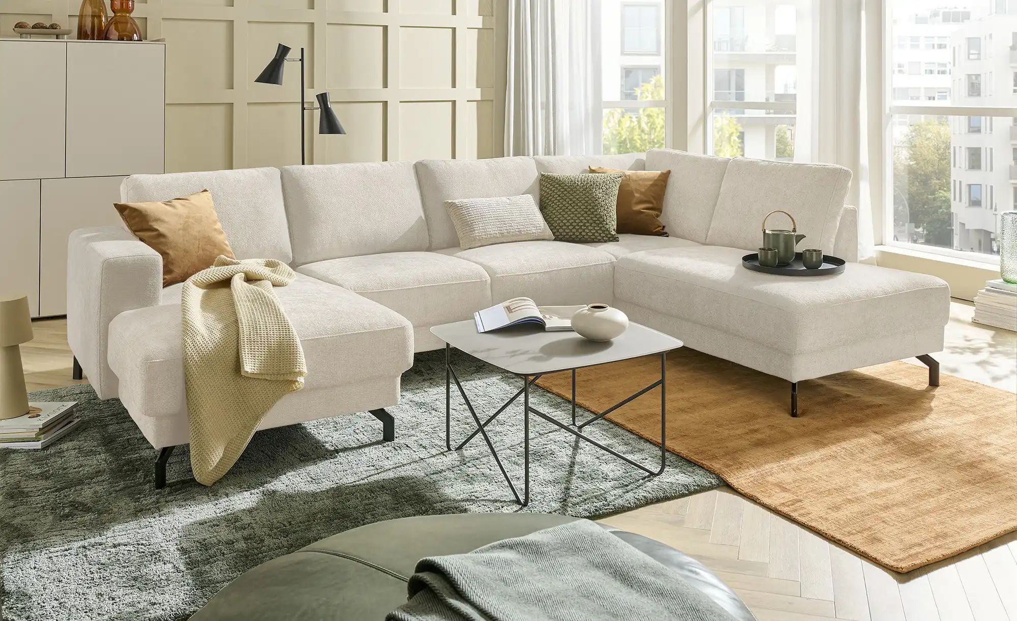 switch Wohnlandschaft  Brazil ¦ creme ¦ Maße (cm): B: 303 H: 78 T: 200.0 Po günstig online kaufen