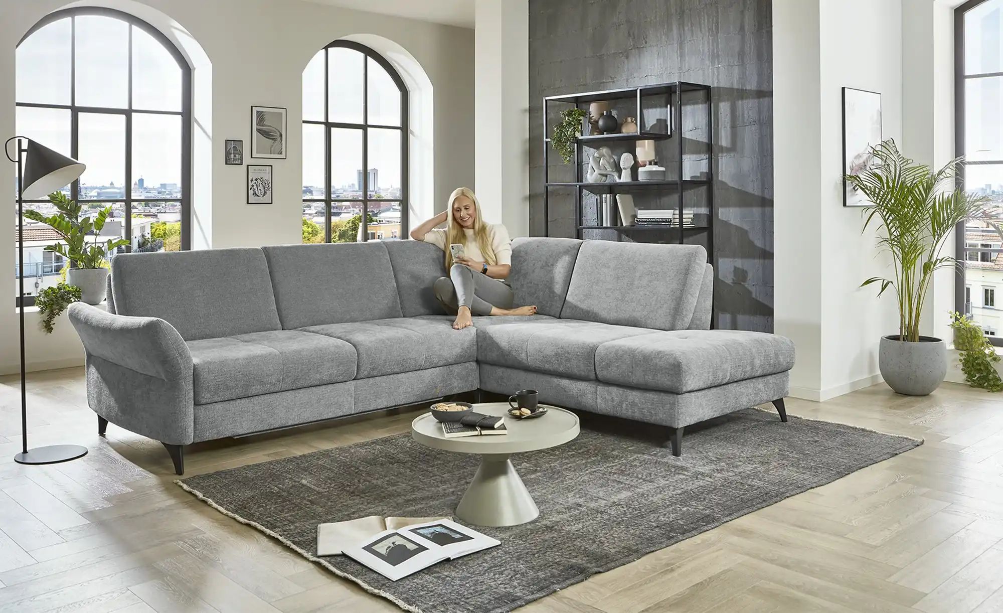 Thumbnail - MONDO Ecksofa  Belcaro ¦ grau ¦ Maße (cm): B: 293 H: 88 T: 236.0 Polstermöbel > Sofas > Ecksofas - Höffner