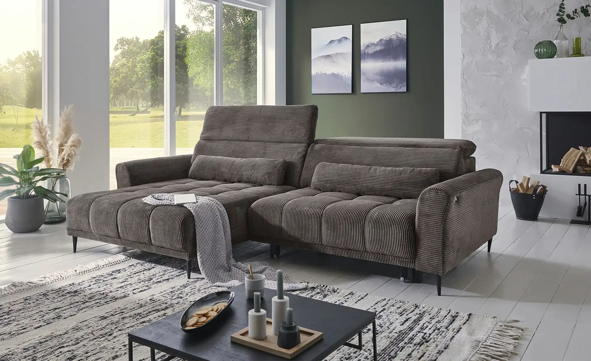 Ecksofa  Logan ¦ braun ¦ Maße (cm): B: 277 H: 80 T: 179.0 Polstermöbel > So günstig online kaufen