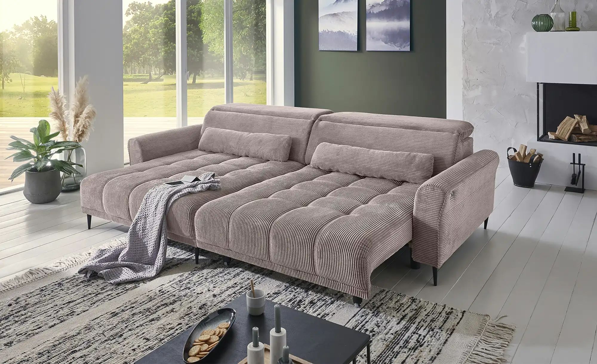 Ecksofa  Logan ¦ grau ¦ Maße (cm): B: 277 H: 80 T: 179.0 Polstermöbel > Sof günstig online kaufen