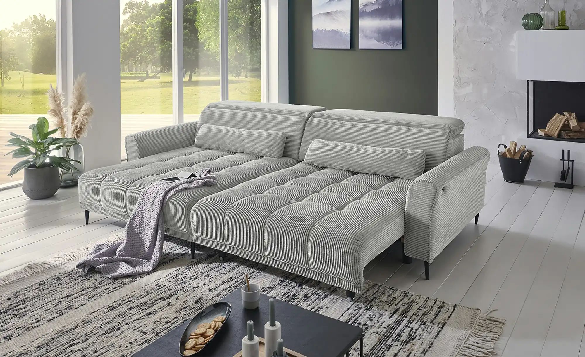 Ecksofa  Logan ¦ grau ¦ Maße (cm): B: 277 H: 80 T: 179.0 Polstermöbel > Sof günstig online kaufen
